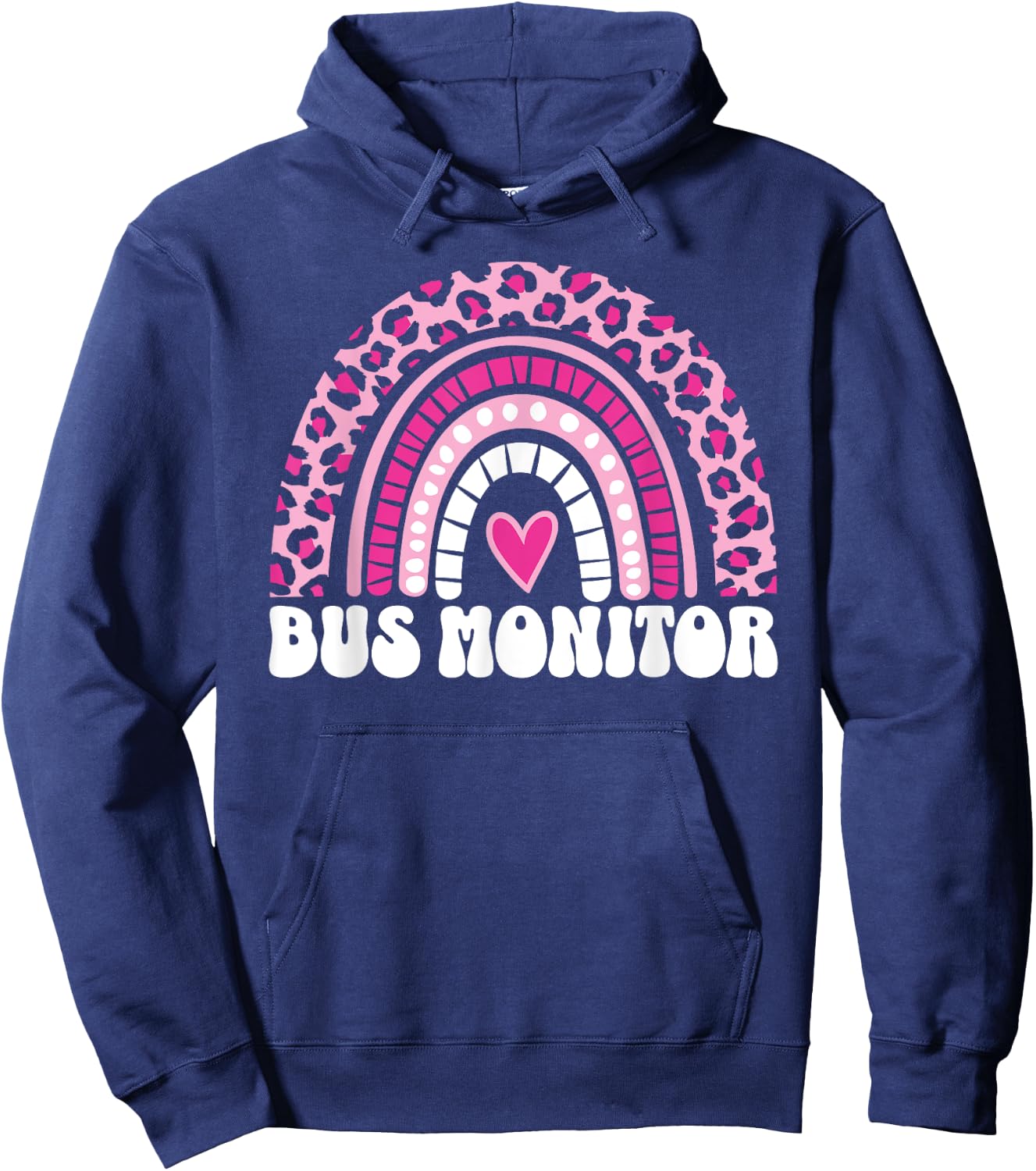 Bus Monitor Girls Cute School Bus Monitor Aide Hoodie - Hoodie | Navy