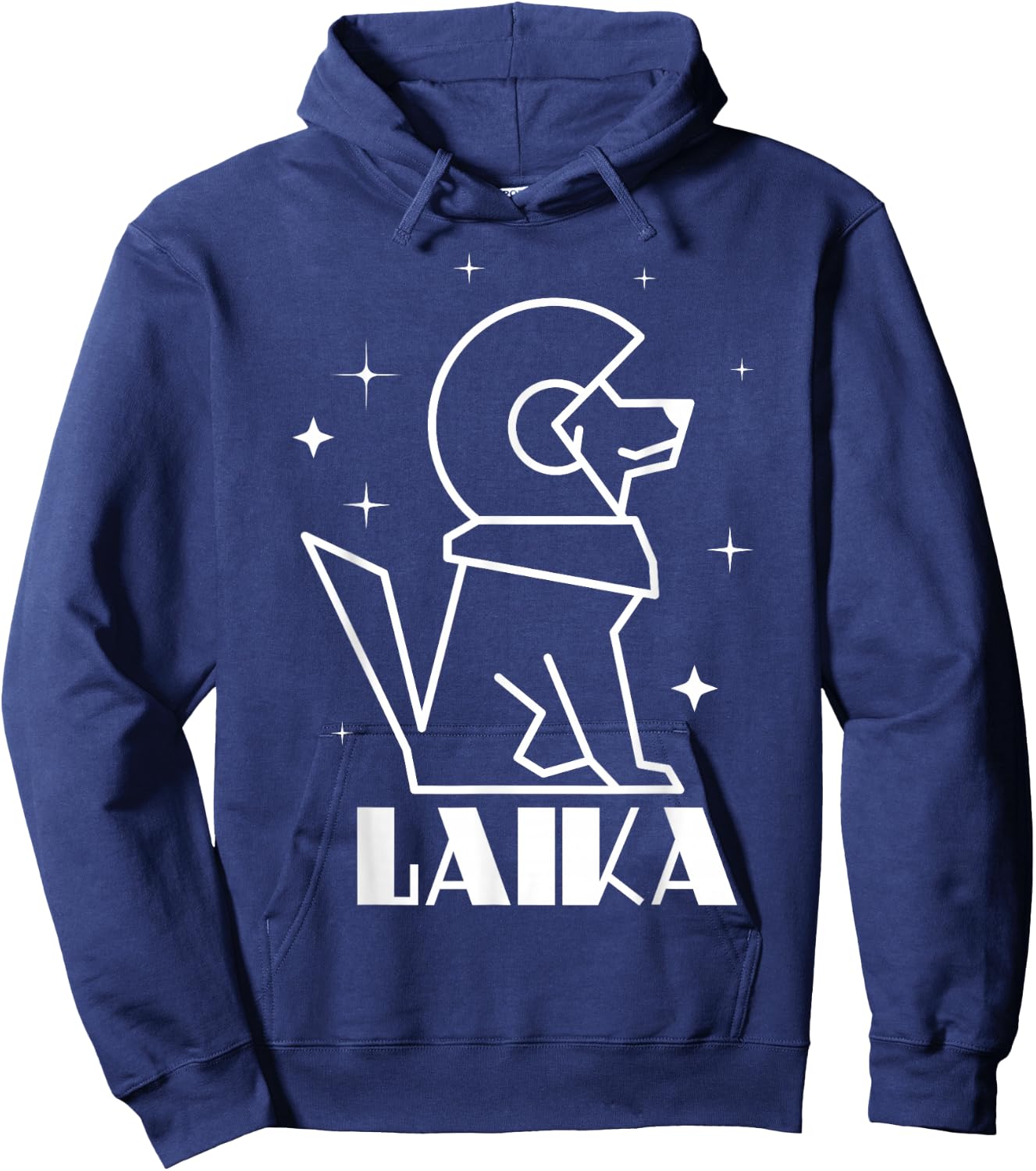 Laika Dog Sputnik Space Dog Space Travel USSR Hoodie - Hoodie | Navy