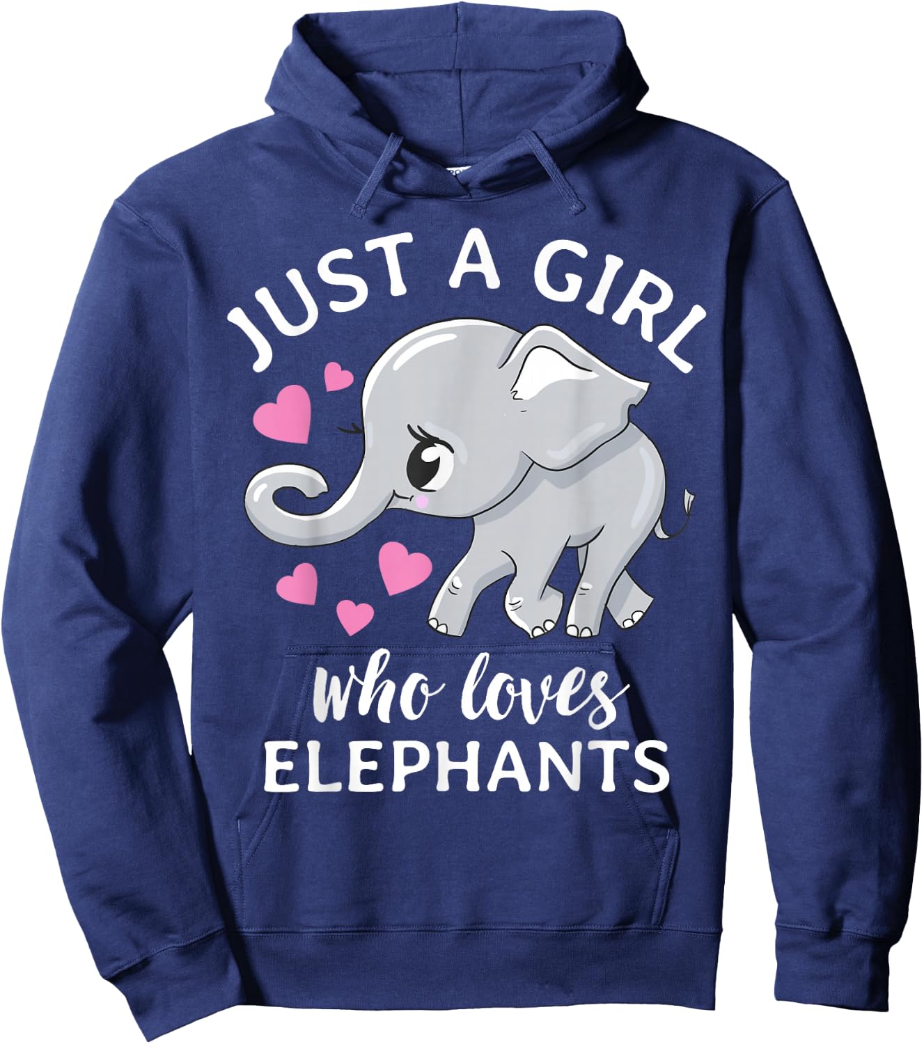 Just A Girl Who Loves Elephants Hoodie - Hoodie | Navy