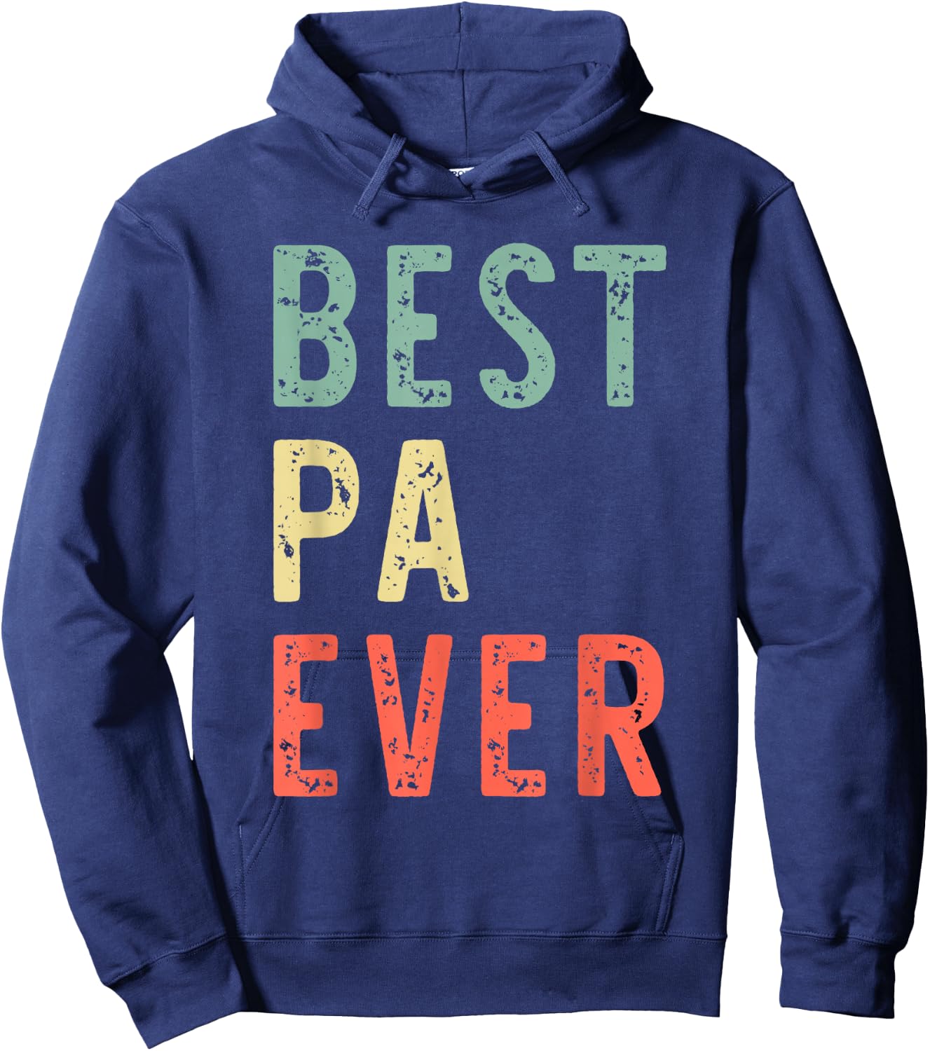 Best Pa Ever Funny Vintage Retro Hoodie - Hoodie | Navy