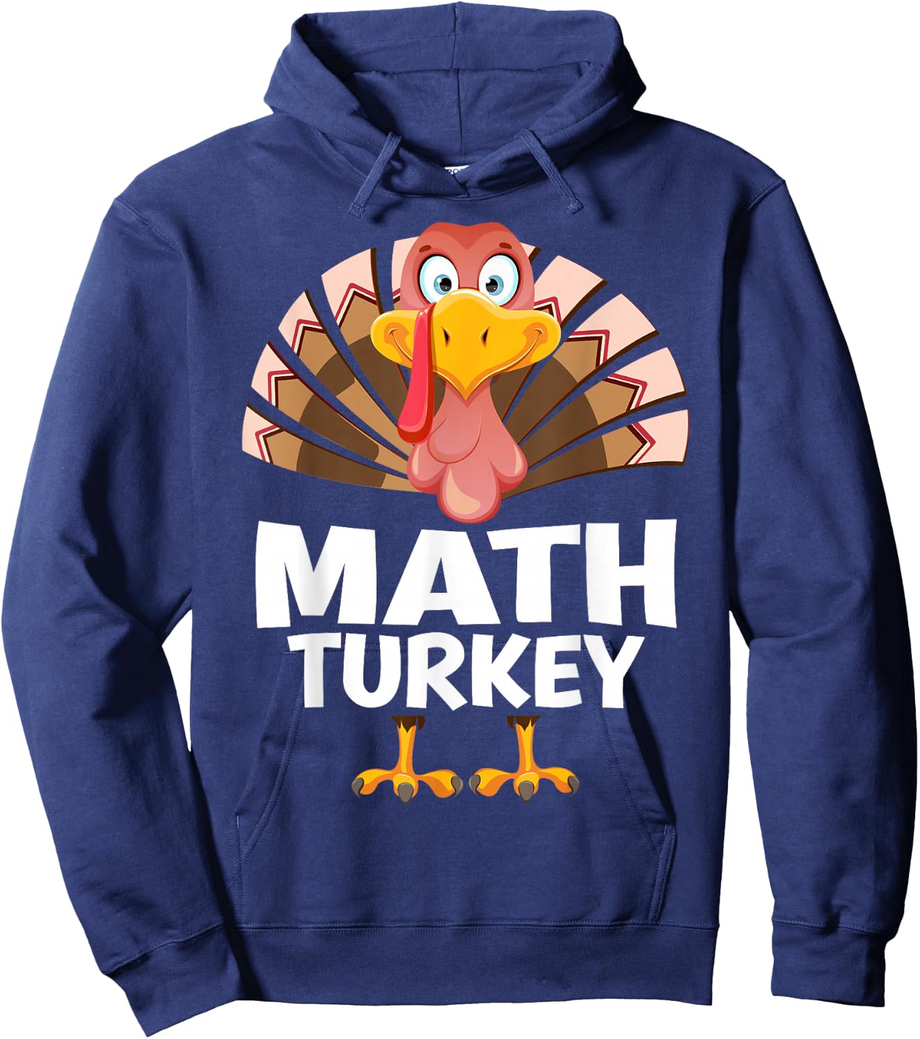 Thanksgiving Math Turkey Matching Pajama Hoodie - Hoodie | Navy