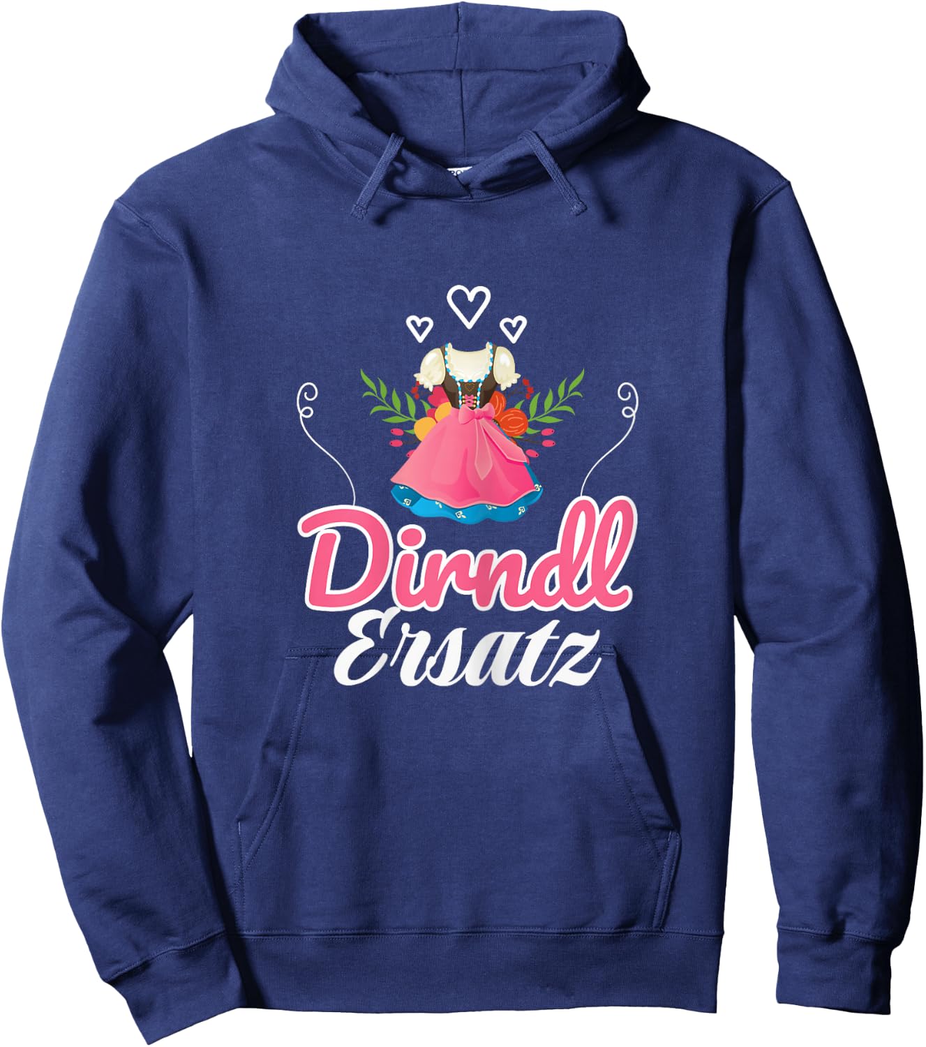 Lustiges Damen Ersatz Dirndl Hoodie - Hoodie | Navy