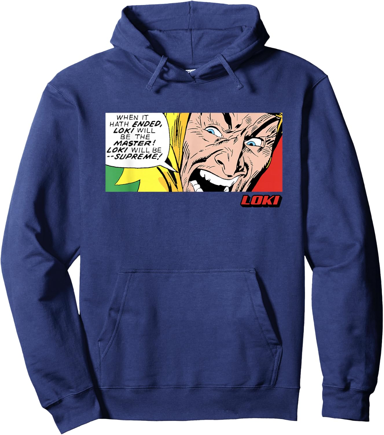 Marvel Comics Loki Supreme Master Panel Hoodie - Hoodie | Navy
