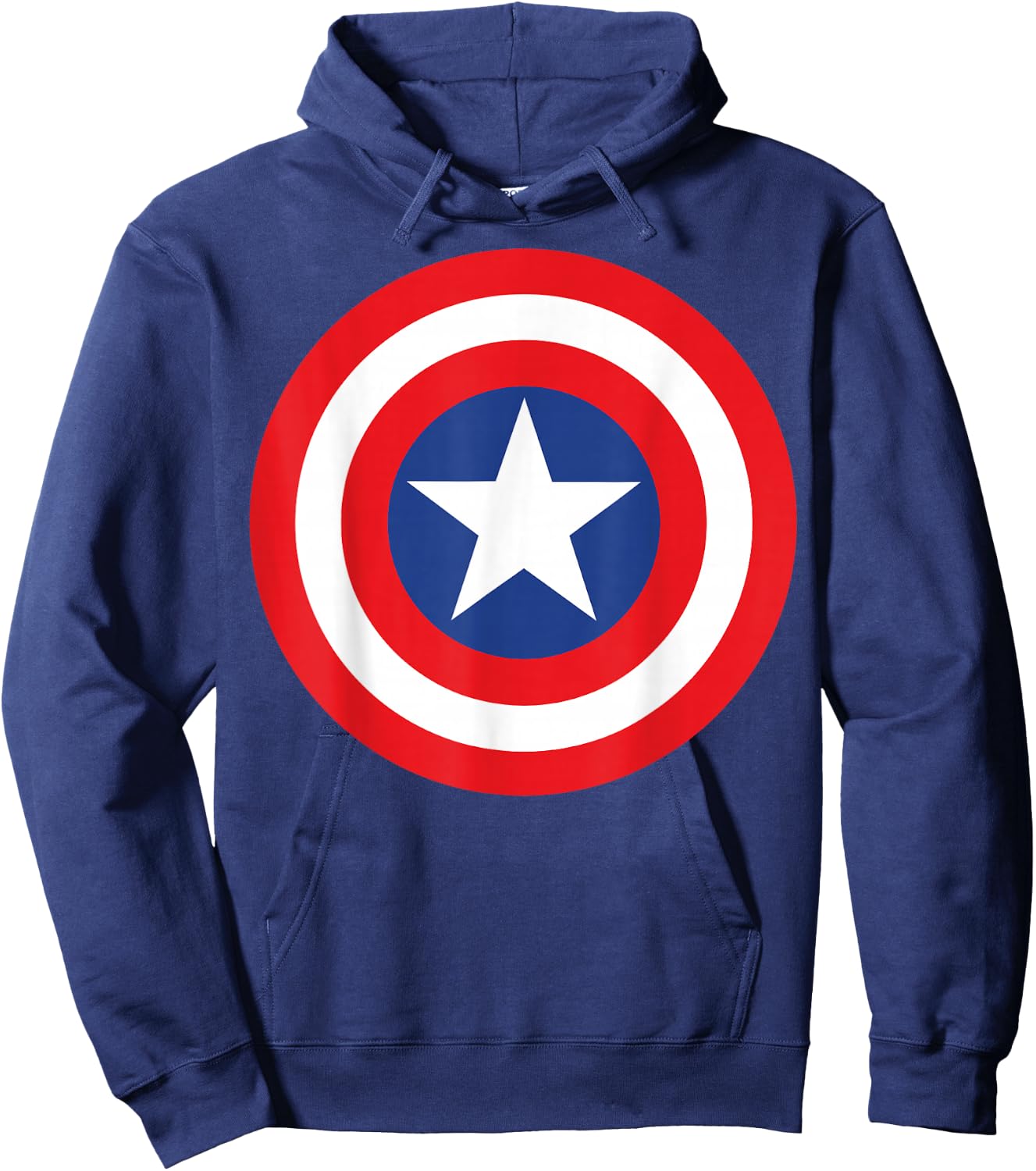 Marvel Avengers Captain America Simple Shield Hoodie - Hoodie | Navy