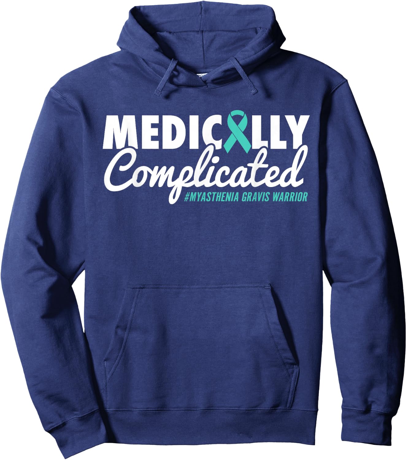 Funny Myasthenia Gravis Warrior Hoodie - Hoodie | Navy