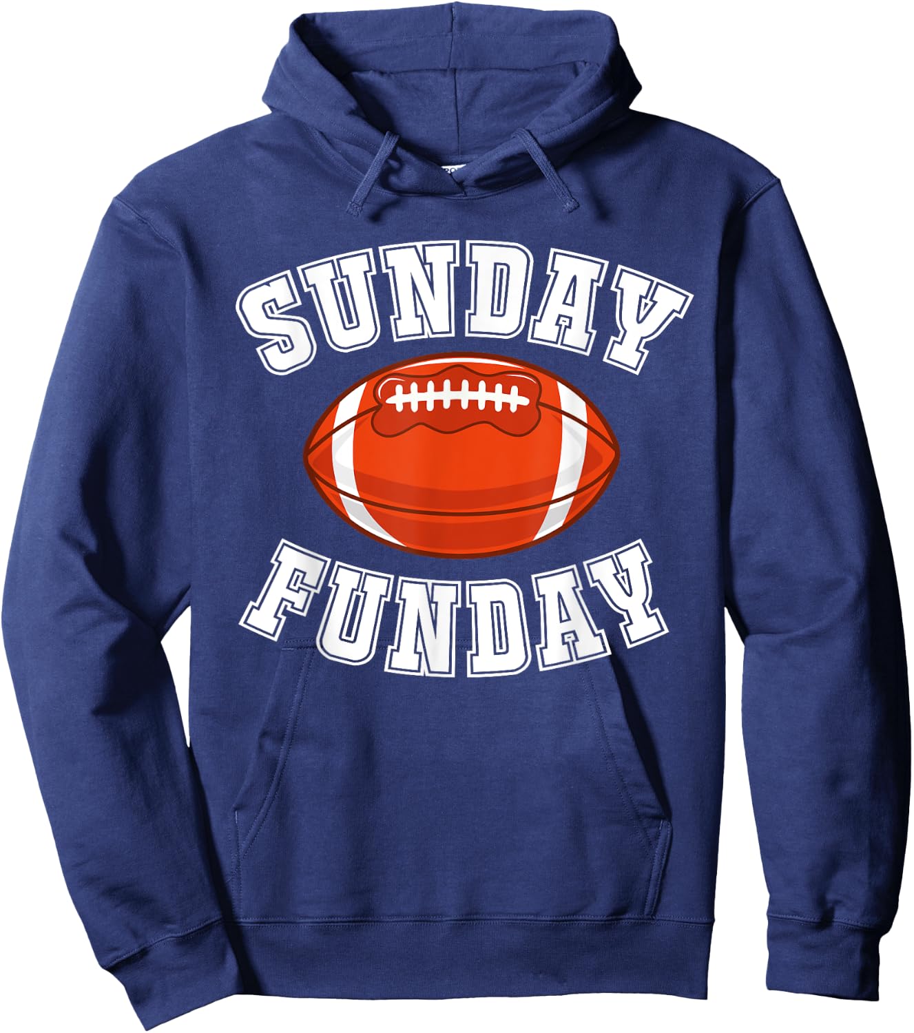 Sunday Funday Football League Sports Graphic & Hoodie - Hoodie | Navy