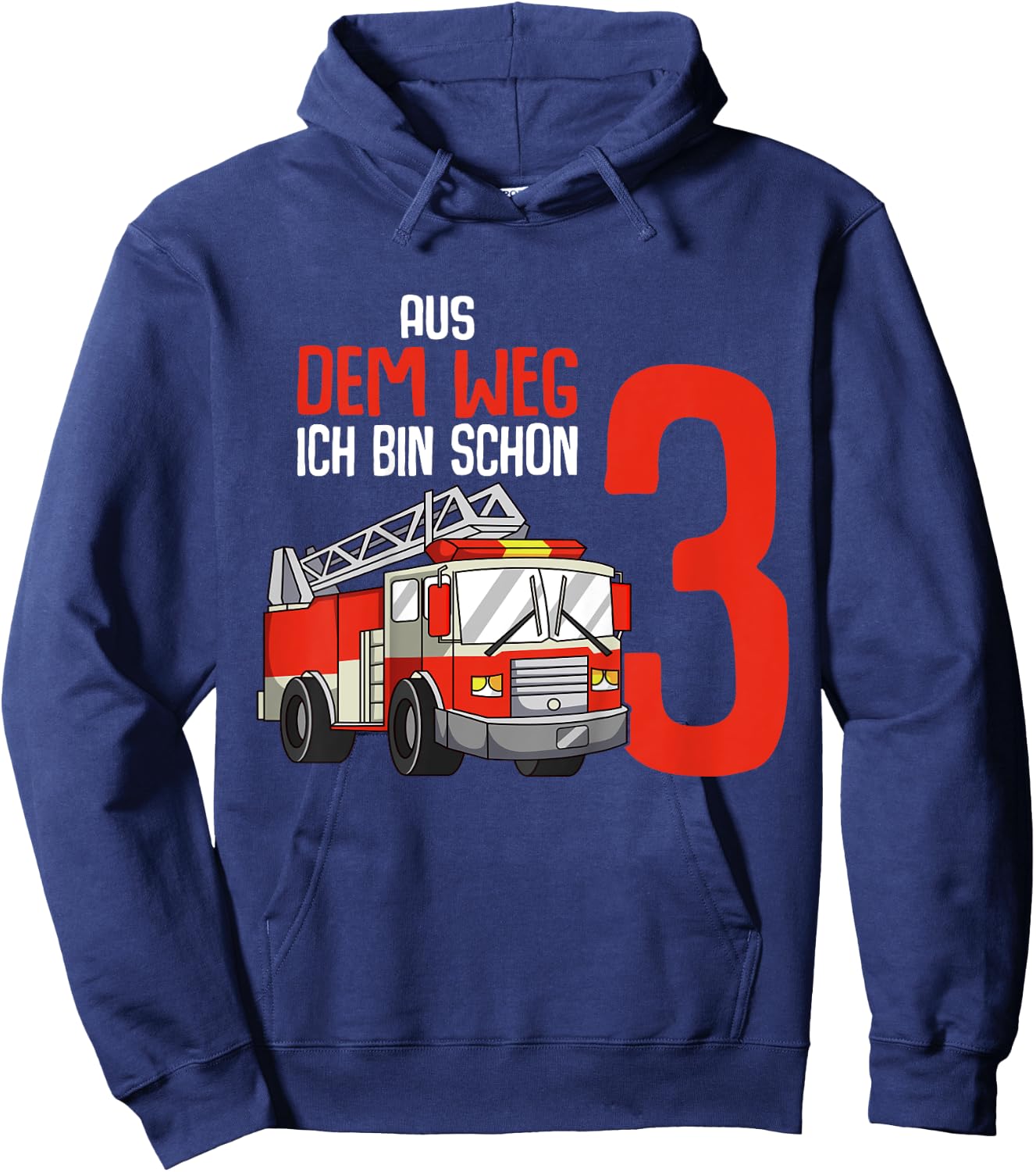 3. Geburtstag Feuerwehr 3 Jahre Kinder Junge Hoodie - Hoodie | Navy