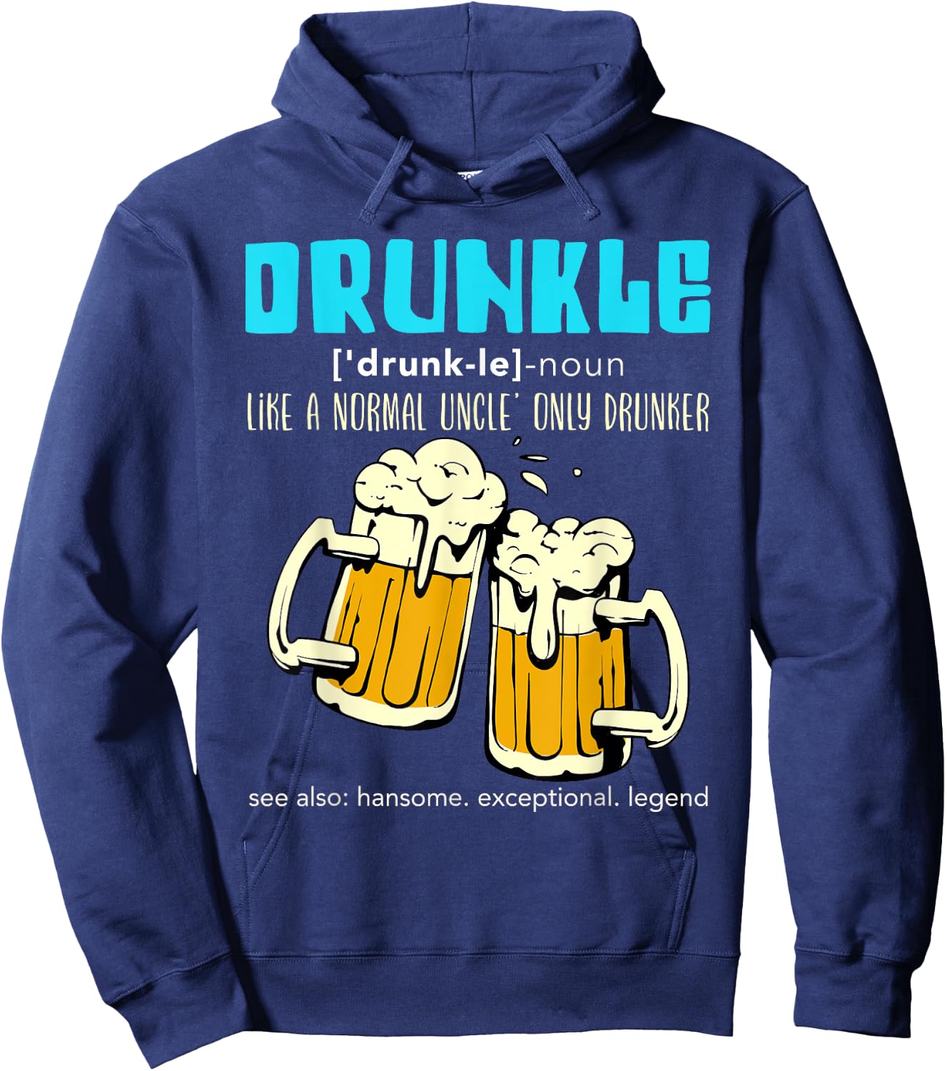 Beer drinker Uncle Drunkel Hoodie - Hoodie | Navy