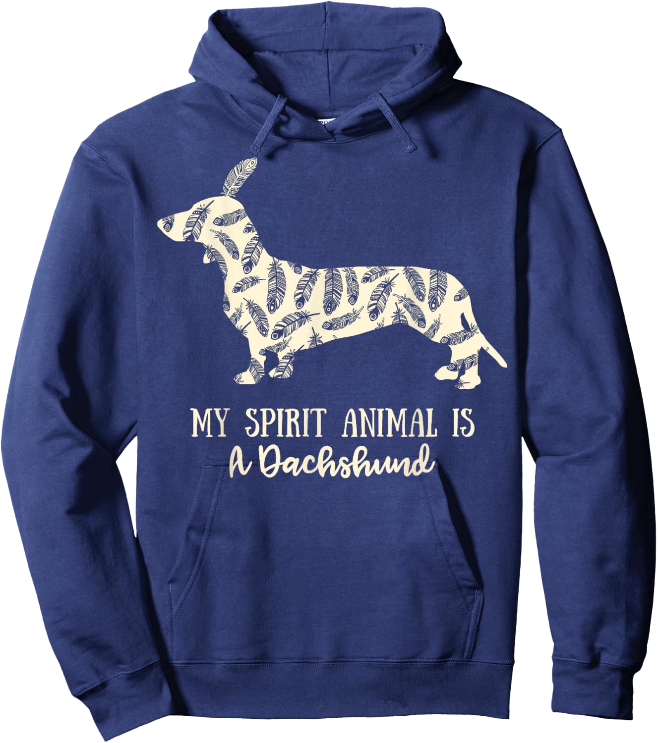 My Spirit Animal Is A Dachshund Shirt Hoodie - Hoodie | Navy