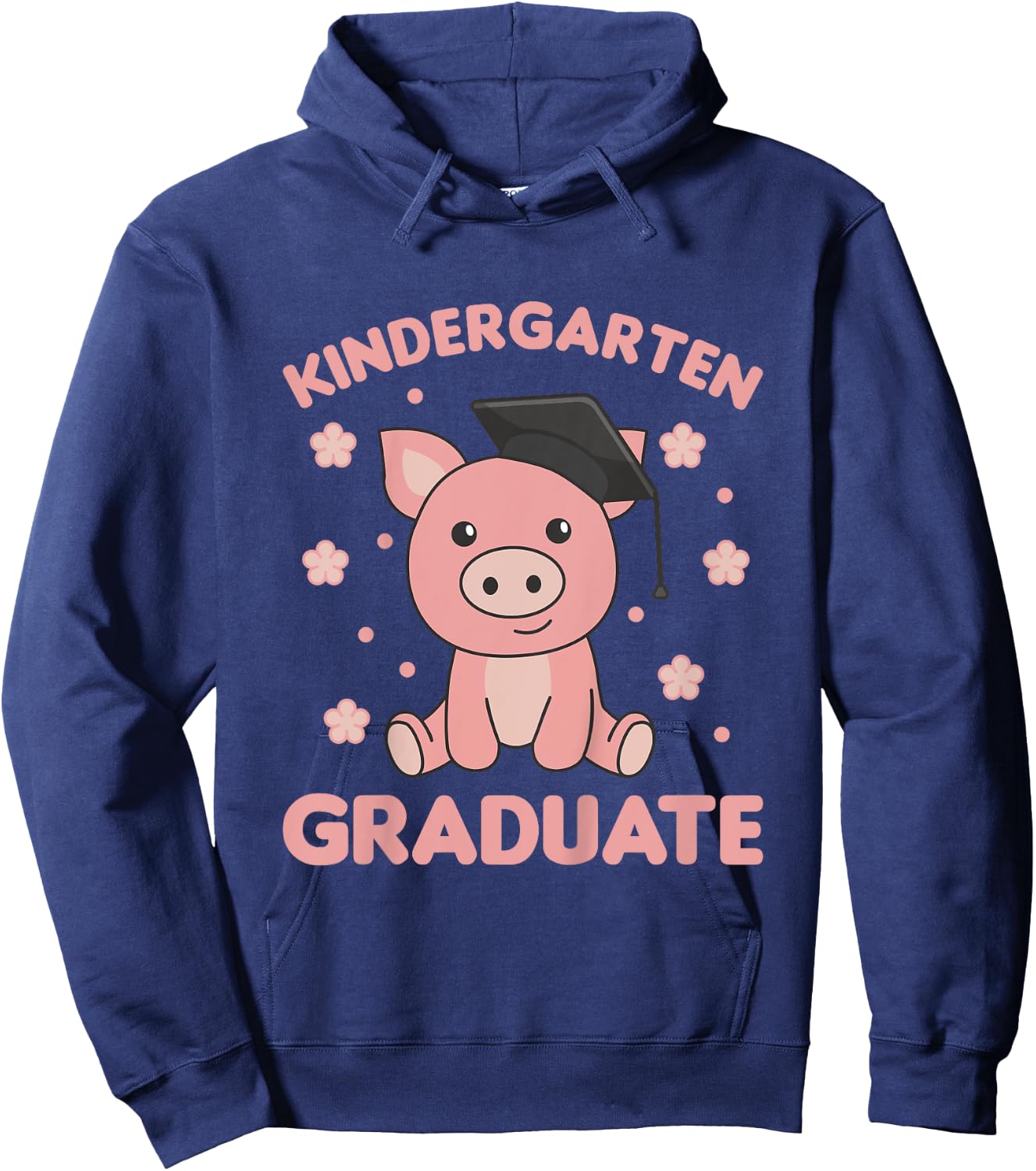 Kids Kids Kindergarten Graduate Pig Graduation Hoodie - Hoodie | Navy