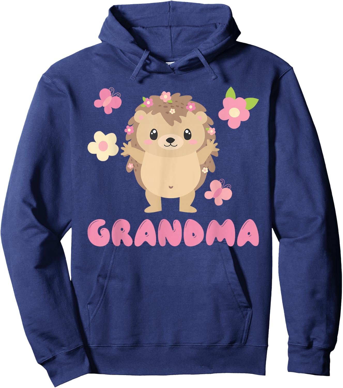 Hedgehog Grandma Hoodie - Hoodie | Navy