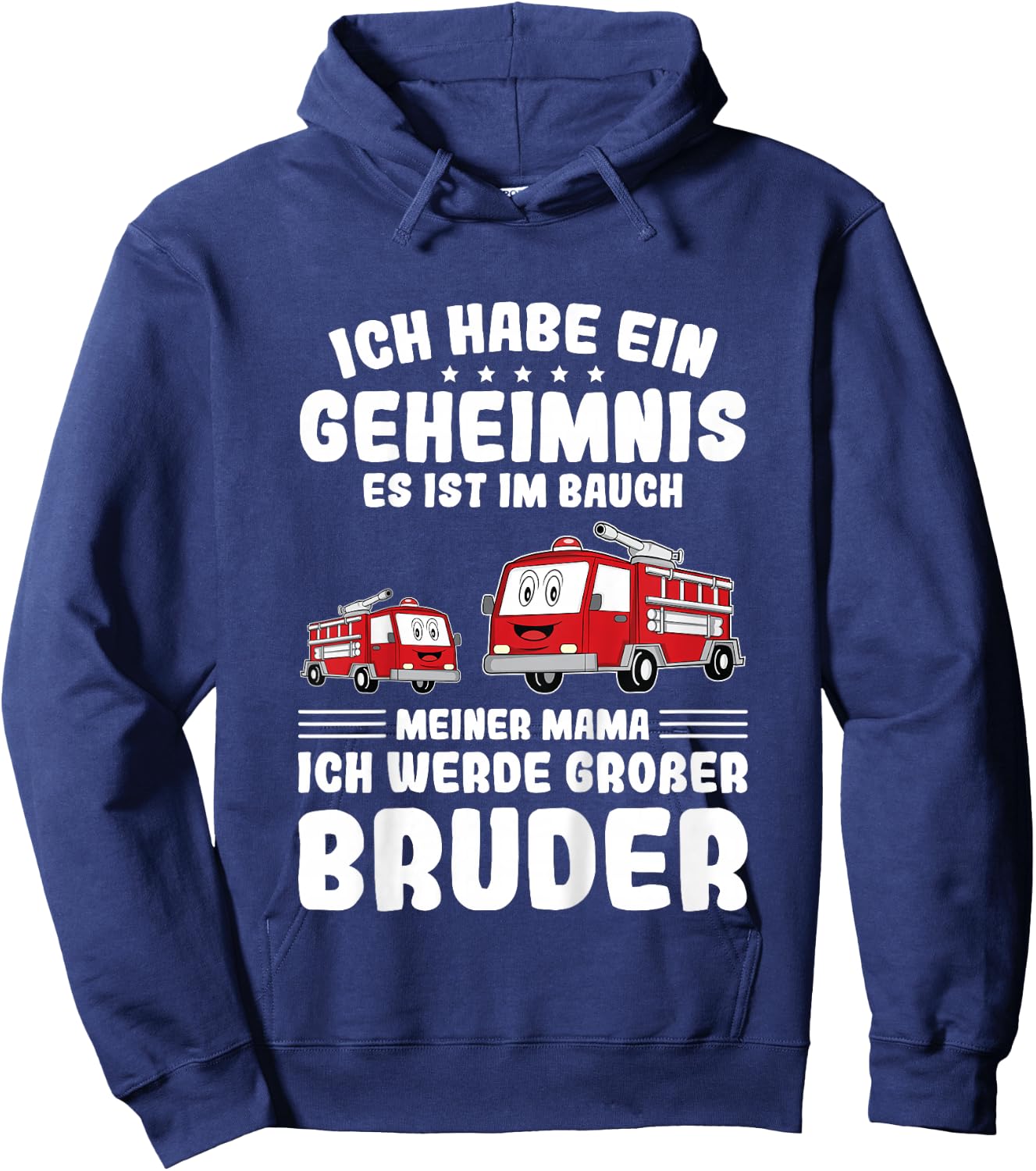 Lustiges Feuerwehrauto Ich Werde Großer Bruder Hoodie - Hoodie | Navy