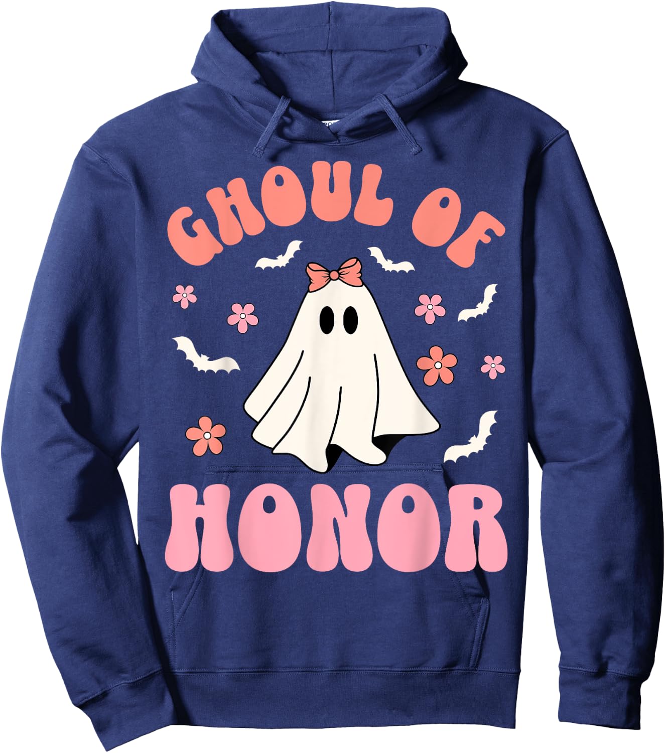 Halloween Bridesmaid Maid of Honor Spooky Ghost Hoodie - Hoodie | Navy