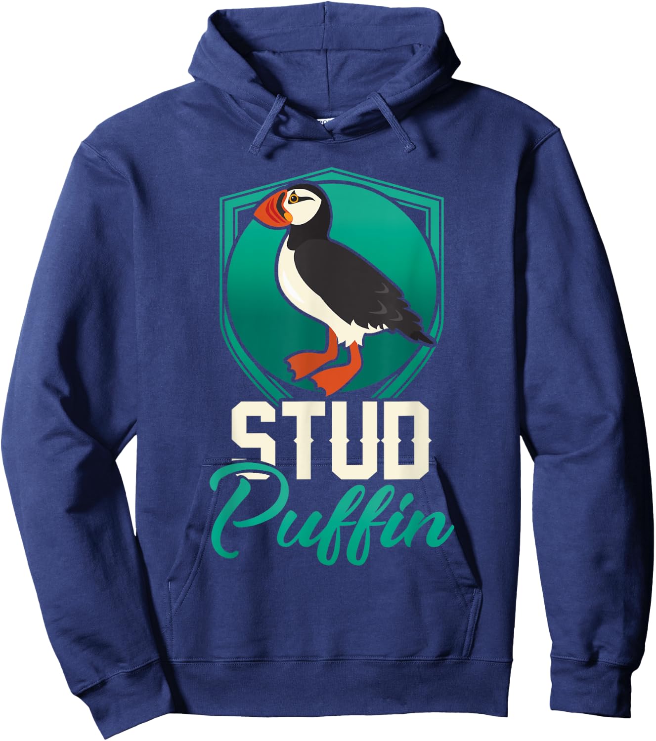 Stud Puffin Seabird & Animal Lover Gift Hoodie - Hoodie | Navy