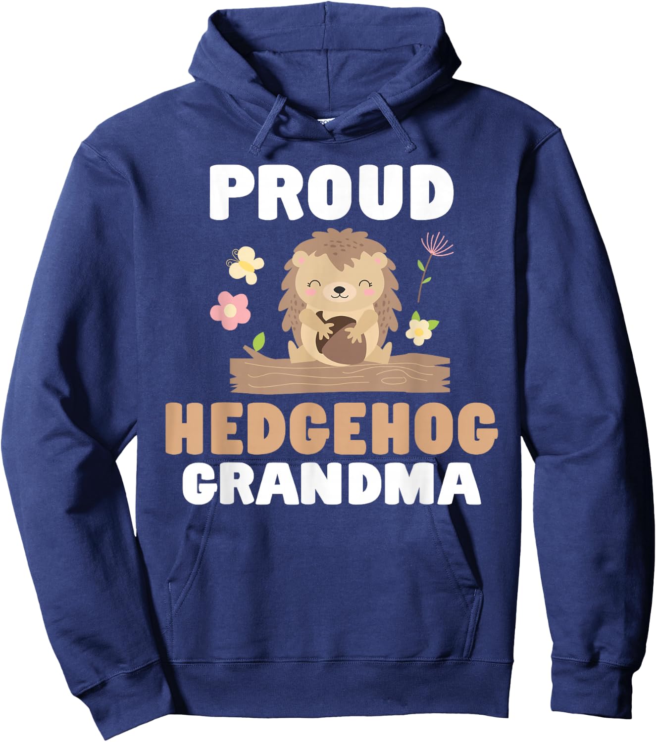 Proud Hedgehog Grandma Hoodie - Hoodie | Navy