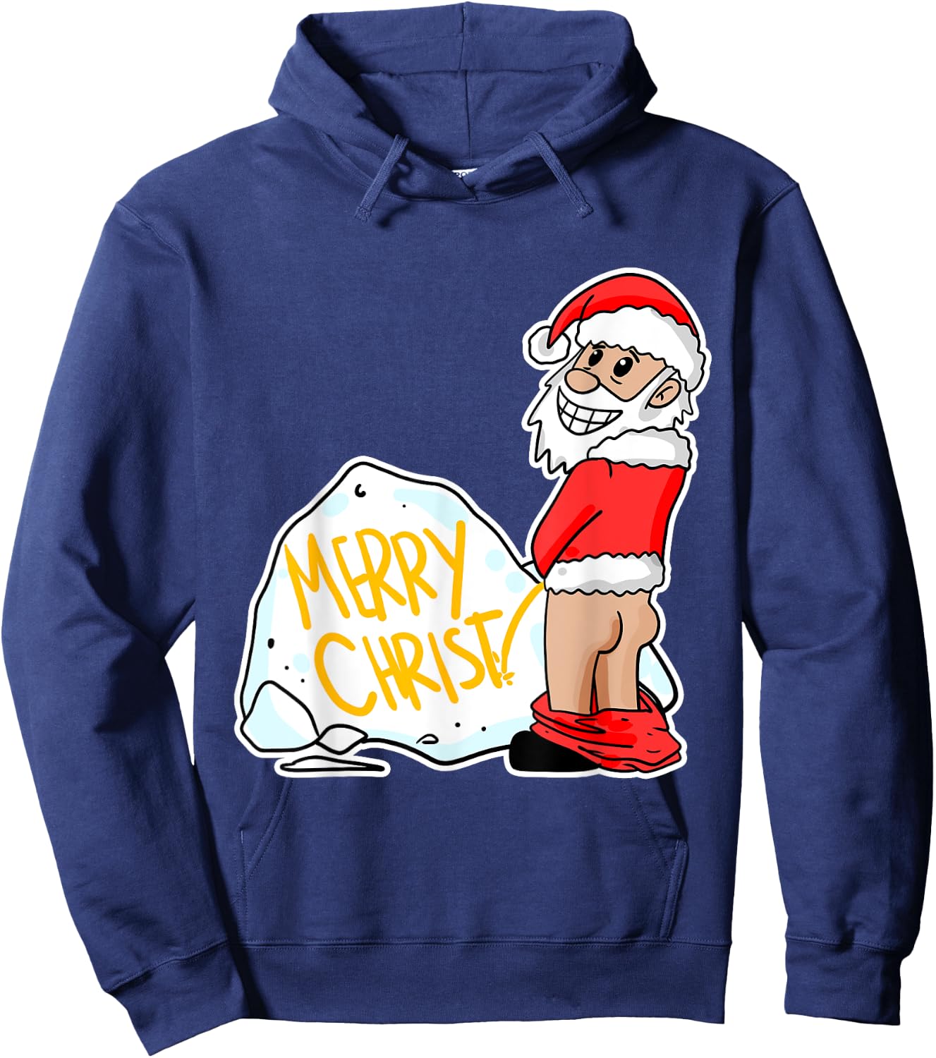 Funny pee Santa illustration Hoodie - Hoodie | Navy