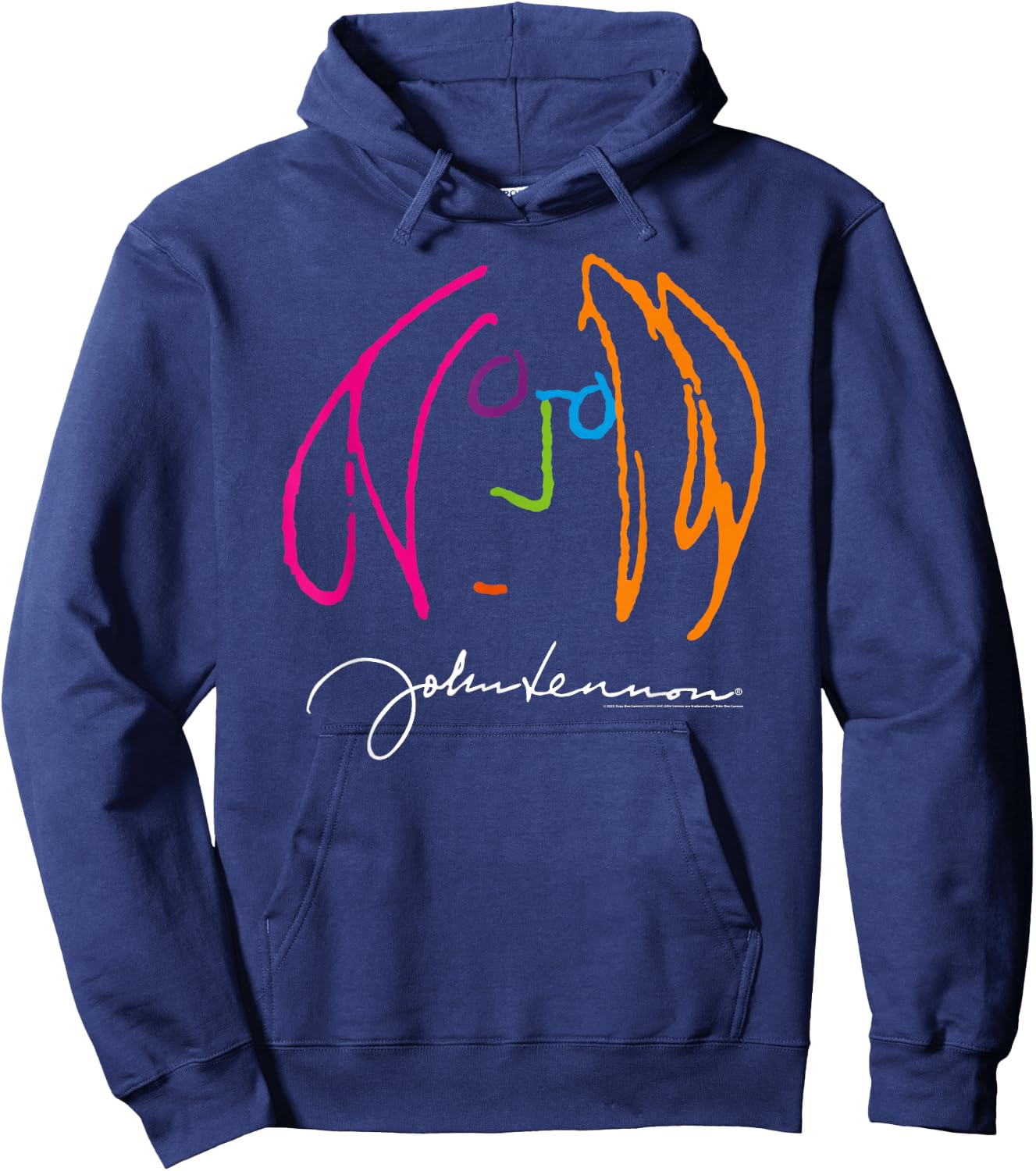 John Lennon Portrait Classic Rock Peace Hoodie - Hoodie | Navy