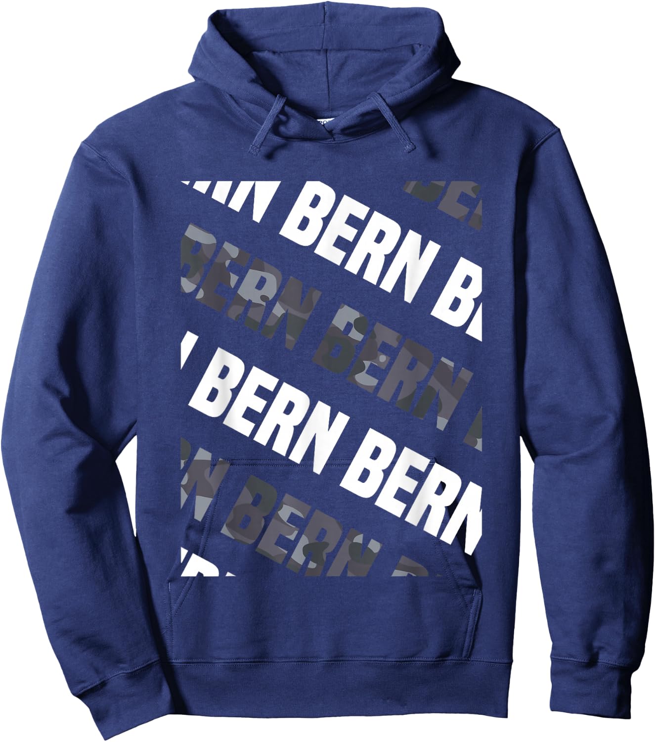 Bern Camo Pattern Grey Camouflage Hoodie - Hoodie | Navy
