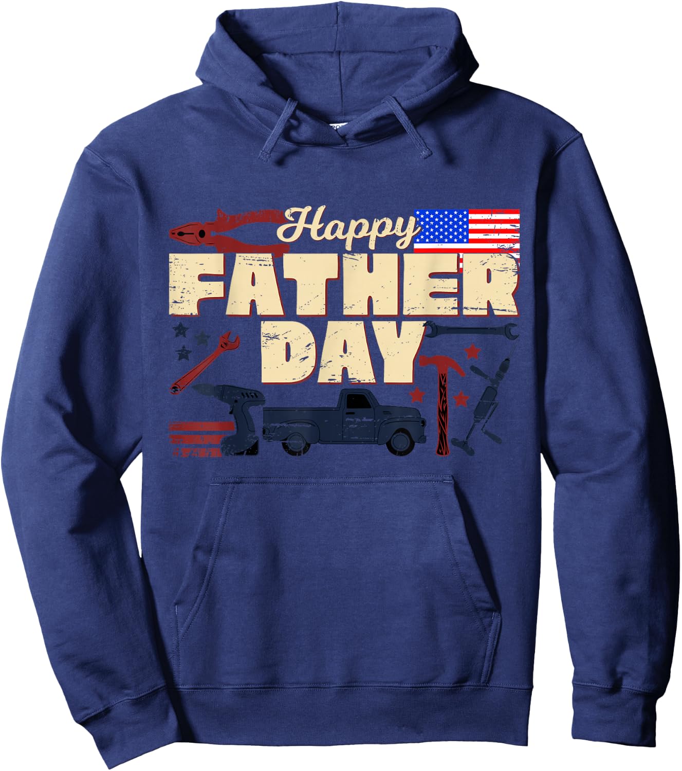 Happy Father's Day for Fathers Day Dad Men Hoodie - Hoodie | Navy