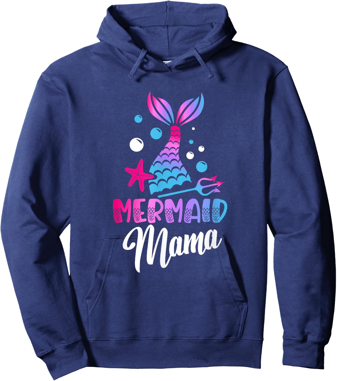Mermaid Mama Mermaid Lover Underwater Fantasy Hoodie - Hoodie | Navy