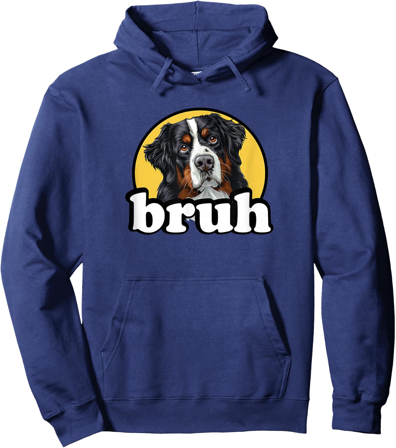 Kids Bro Bruh Bernese Mountain Dog Lover Hoodie - Hoodie | Navy