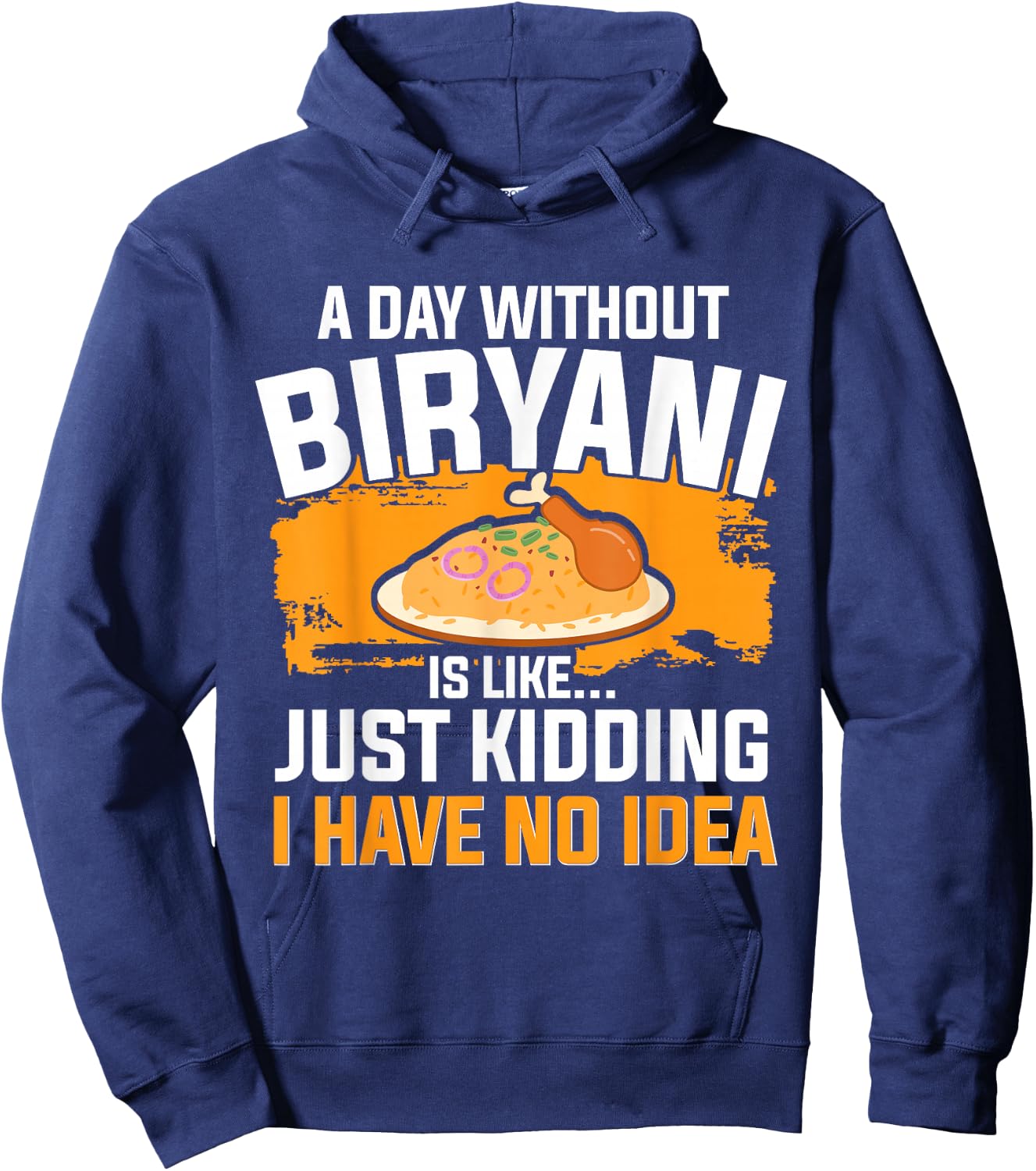 Biryani Food Tamil Indian Masala Rice Hoodie - Hoodie | Navy