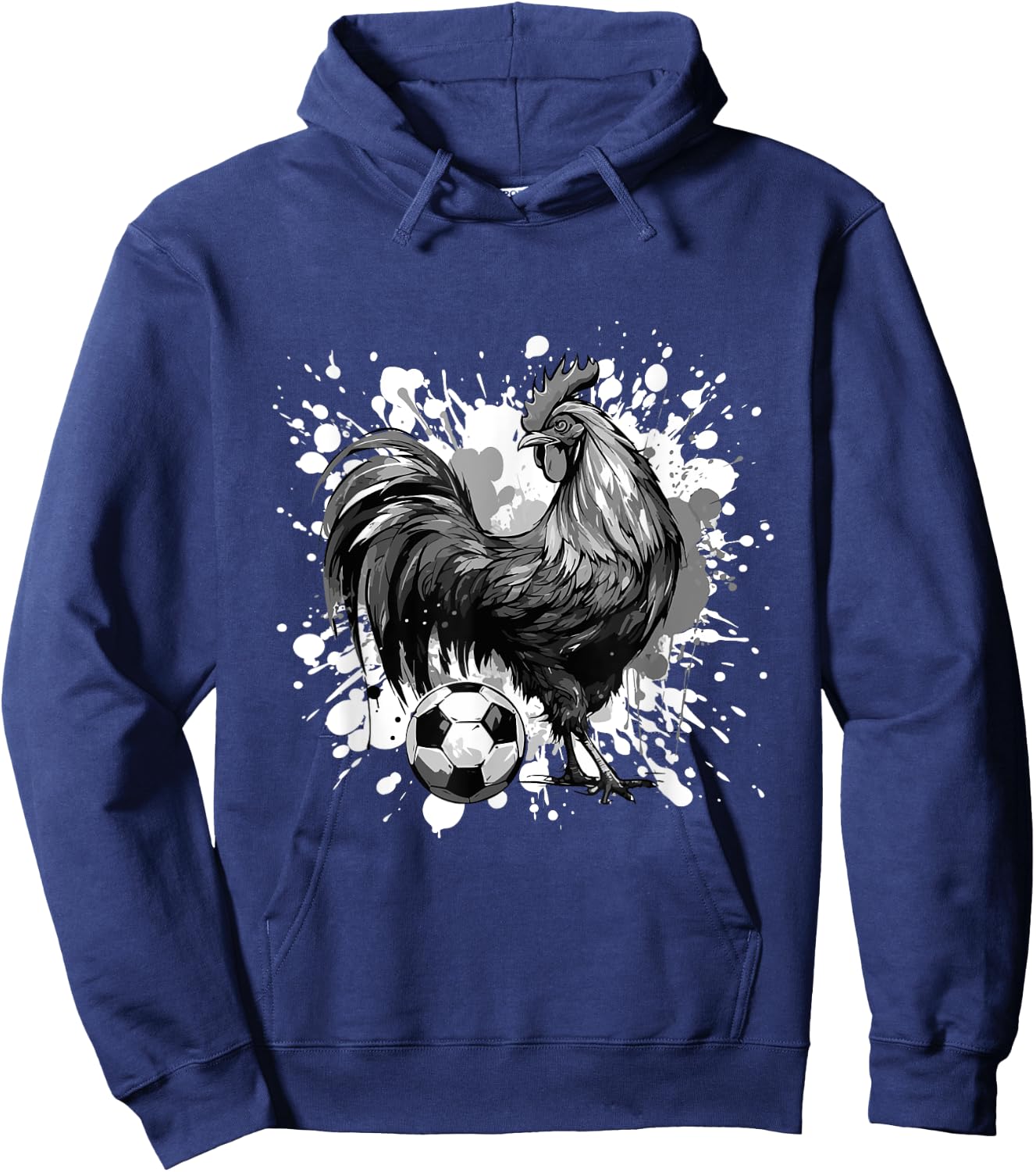 Rooster Playing Soccer Animal Hoodie - Hoodie | Navy