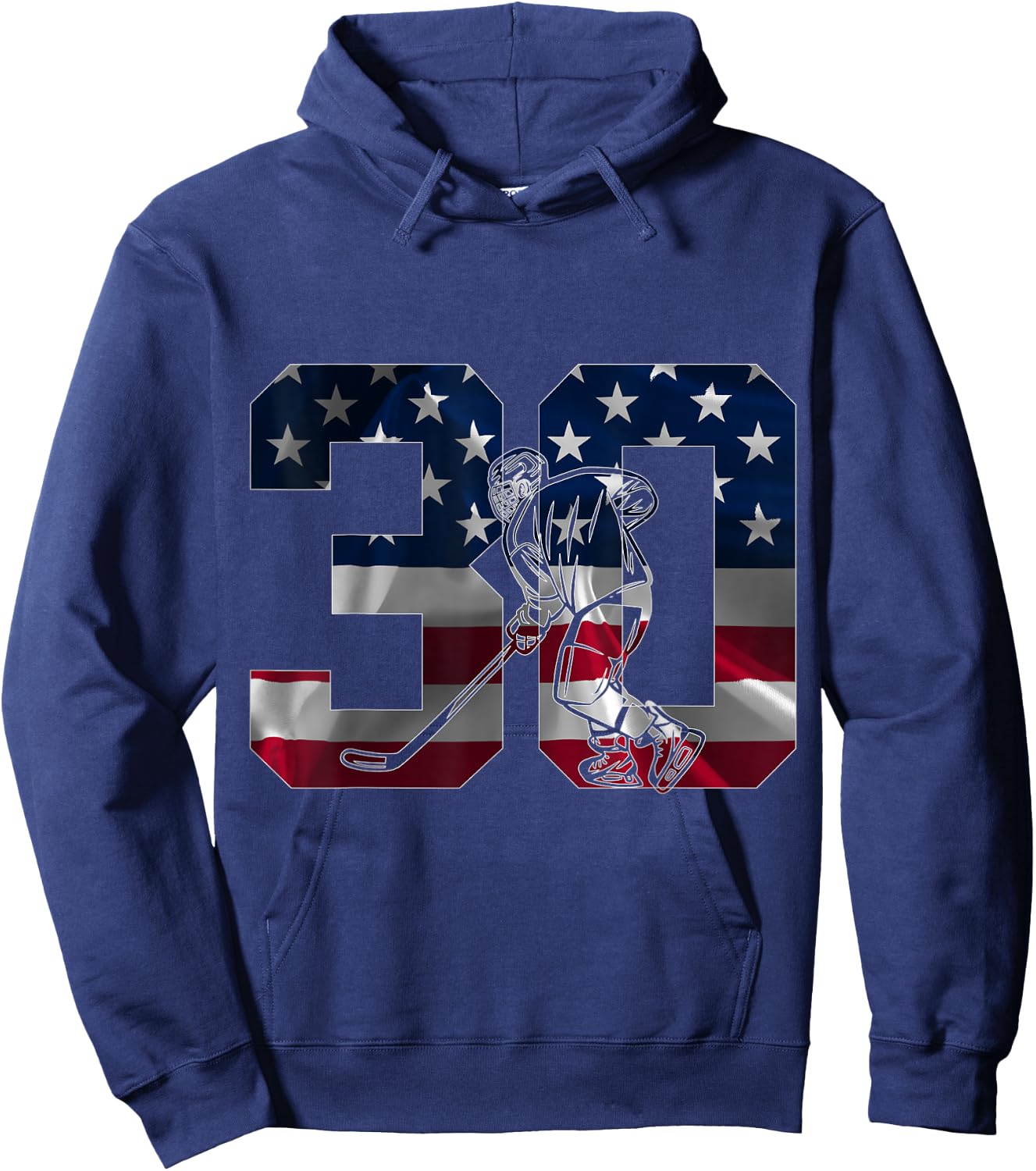Numéro 30 Ans Hockey 30. Anniversaire Hoodie - Hoodie | Navy