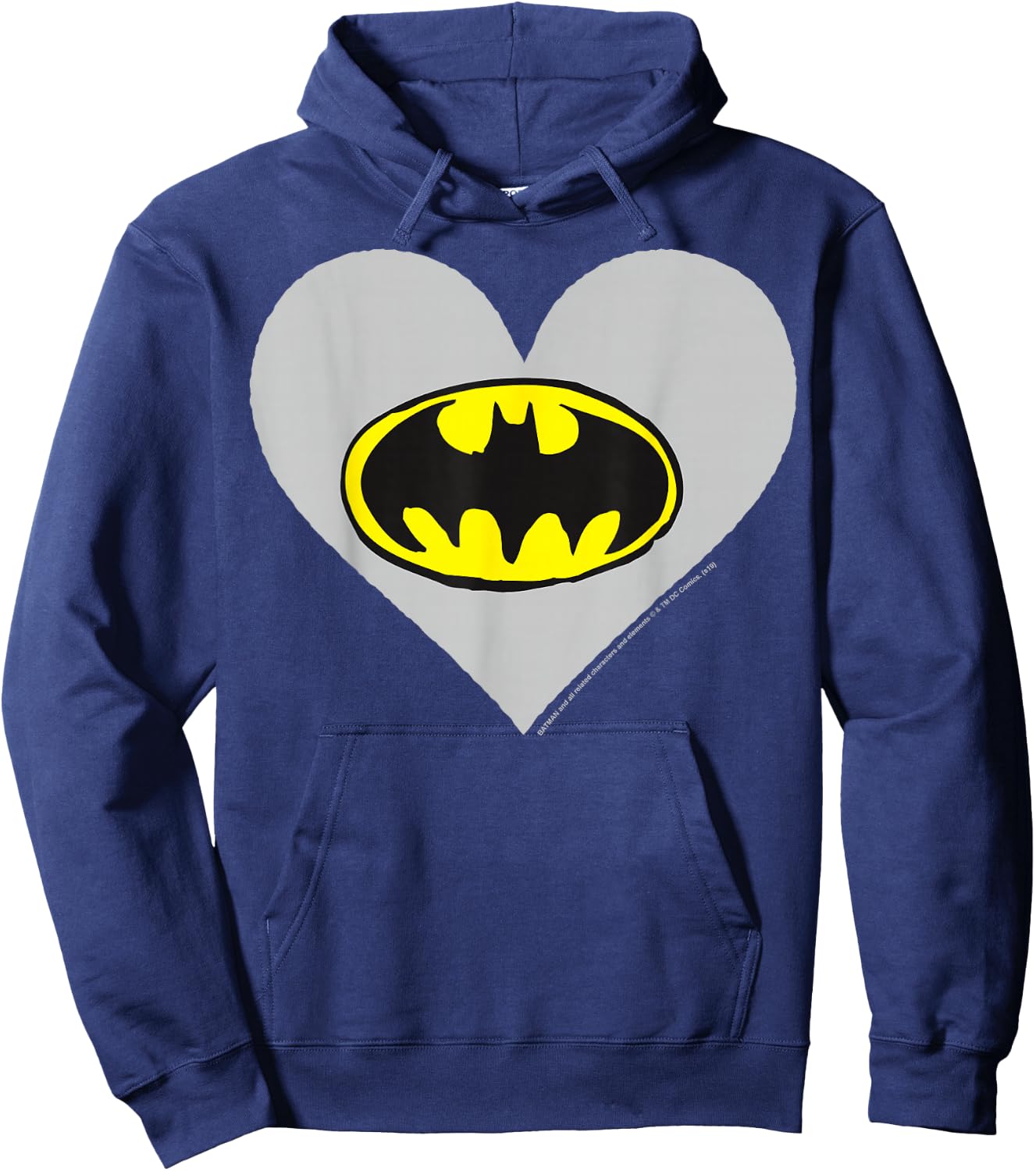 DC Comics Valentine's Day Batman Heart Logo Hoodie - Hoodie | Navy