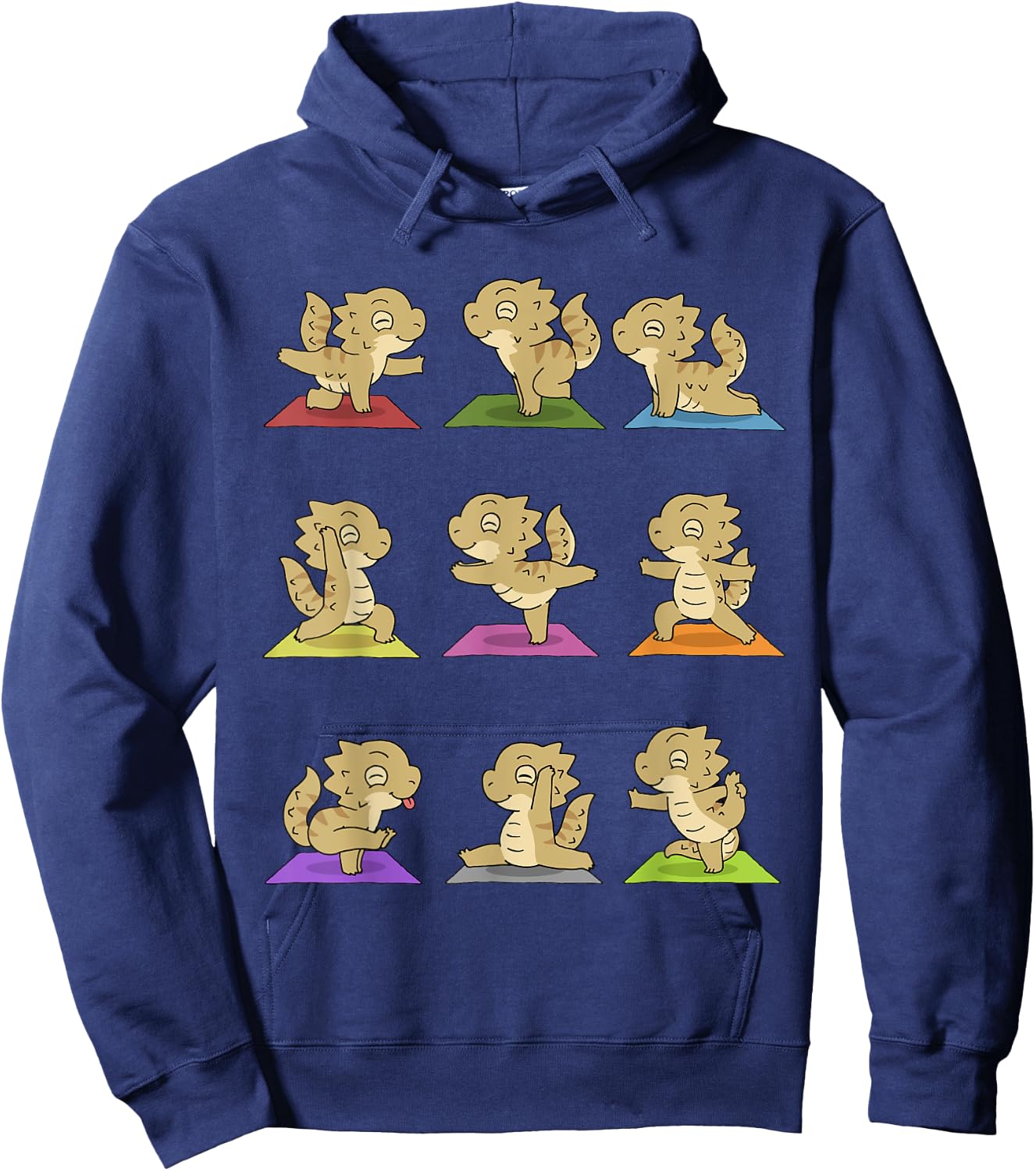 Bearded Dragon Yoga Hoodie - Hoodie | Navy