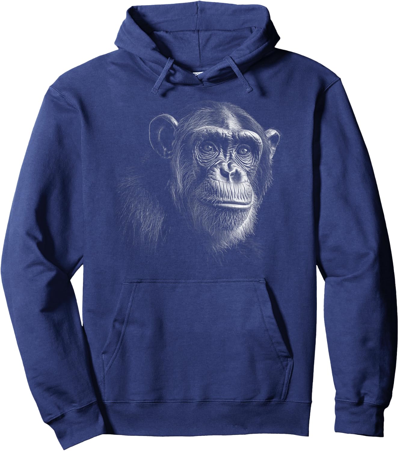 Cute Chimpanzee Monkey Primate Portrait Chimp Hoodie - Hoodie | Navy