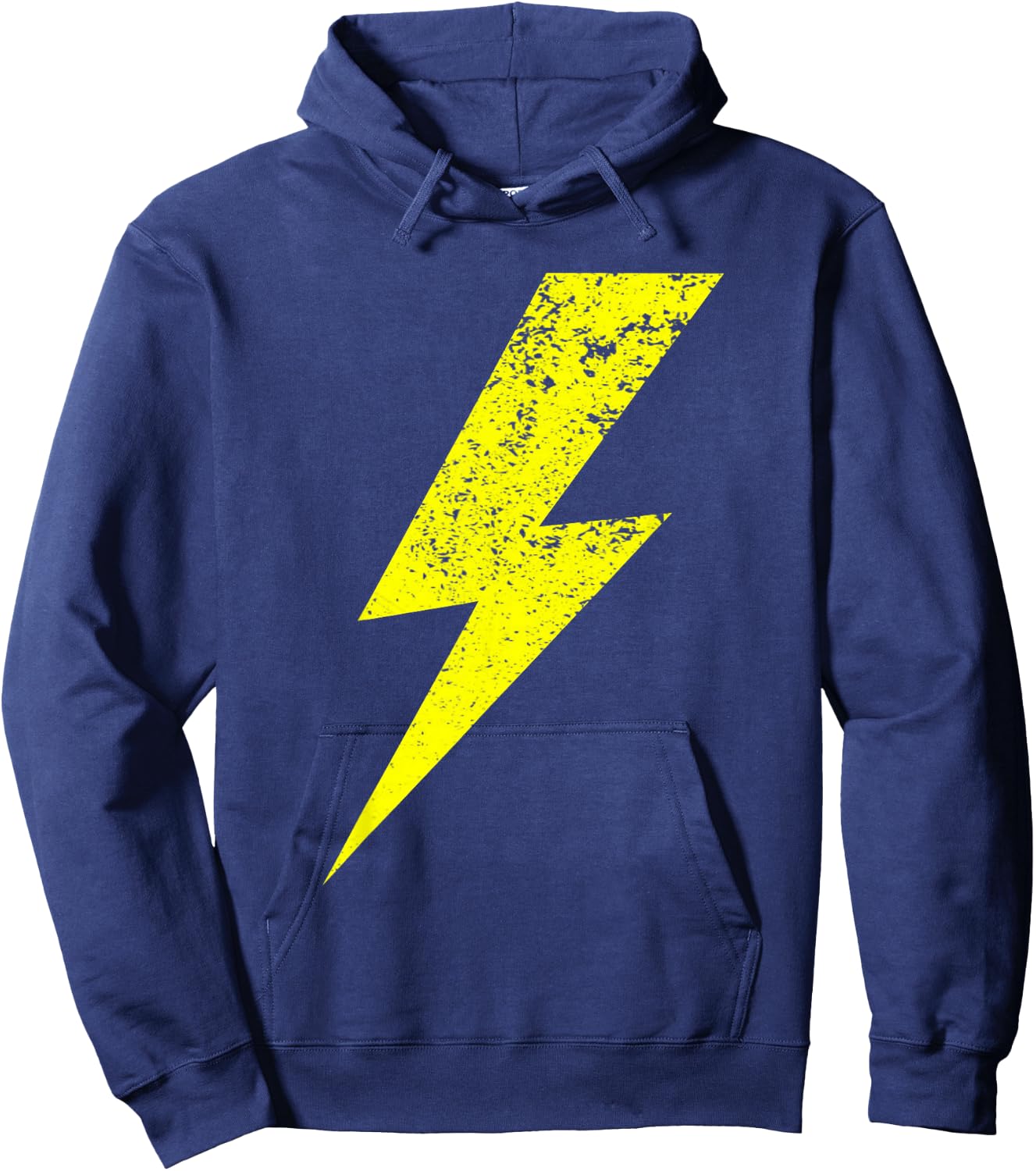 Designs with Yellow Flashes , black Hoodie - Hoodie | Navy