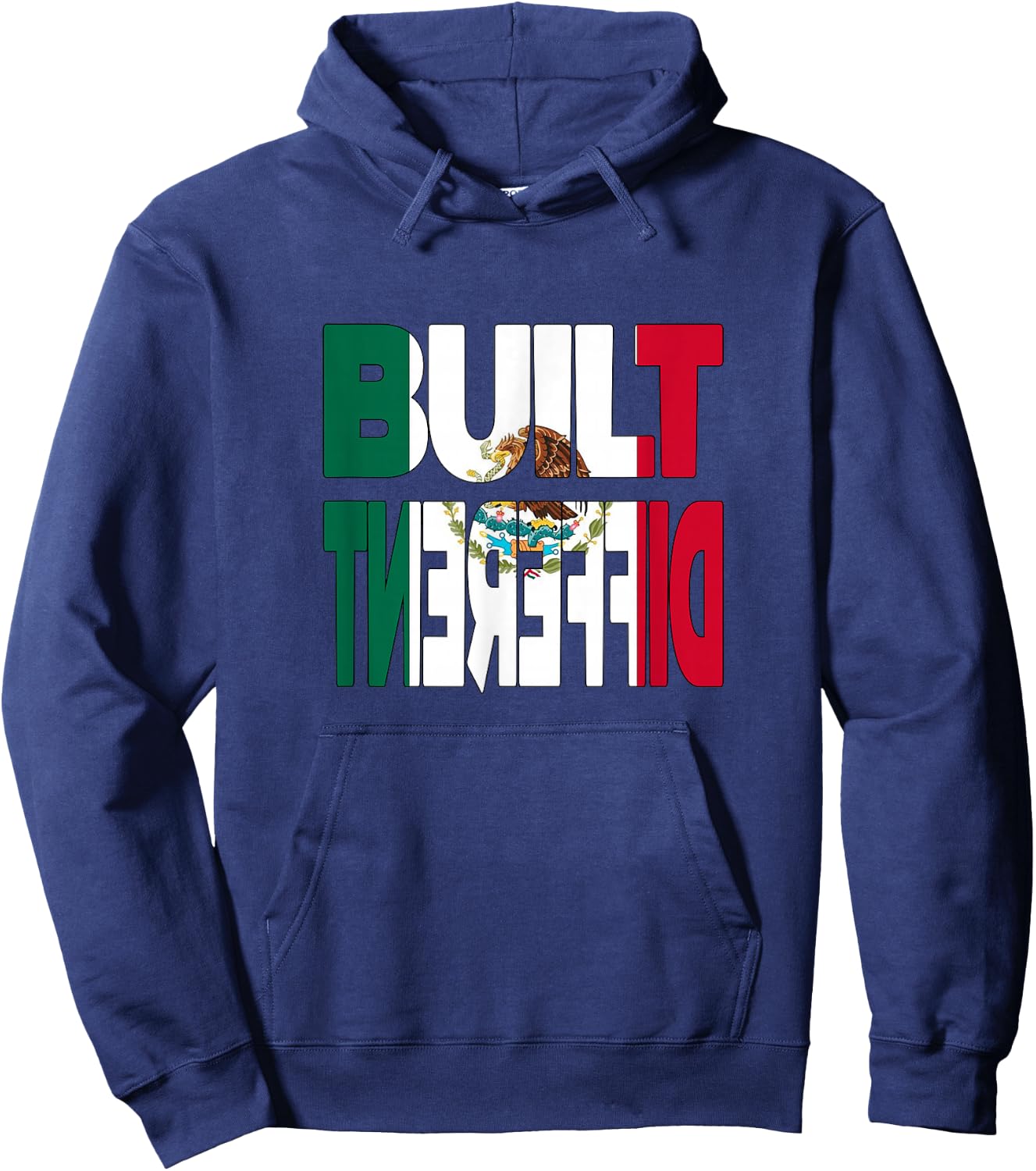 Mexico Mexican Flag Built Different Mexico Hoodie - Hoodie | Navy