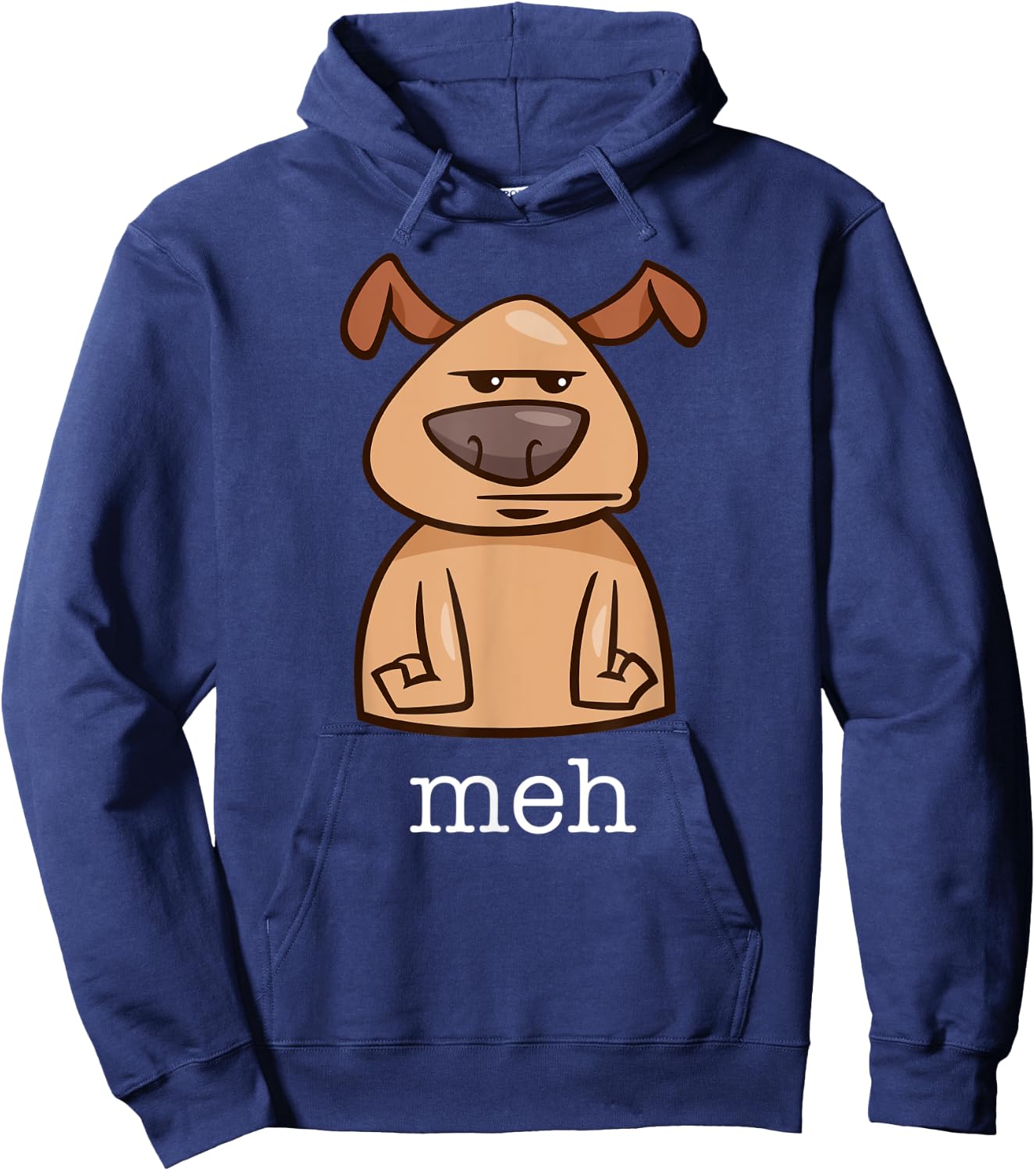 Funny Meh Dog Gift Dog Lovers Hoodie - Hoodie | Navy