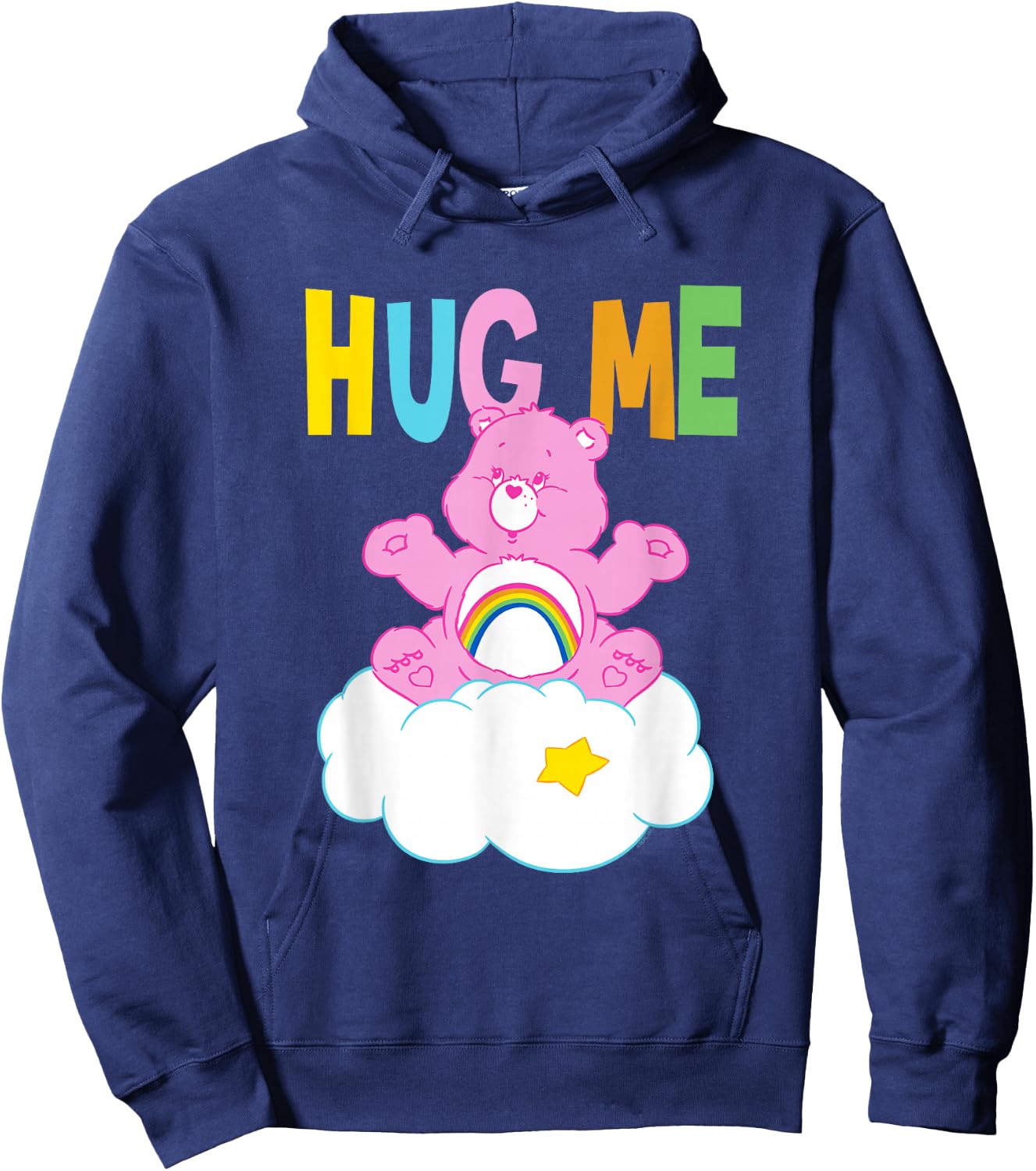 Care Bears Hug Me Cheer Bear Cloud Cute Cartoon Hoodie - Hoodie | Navy