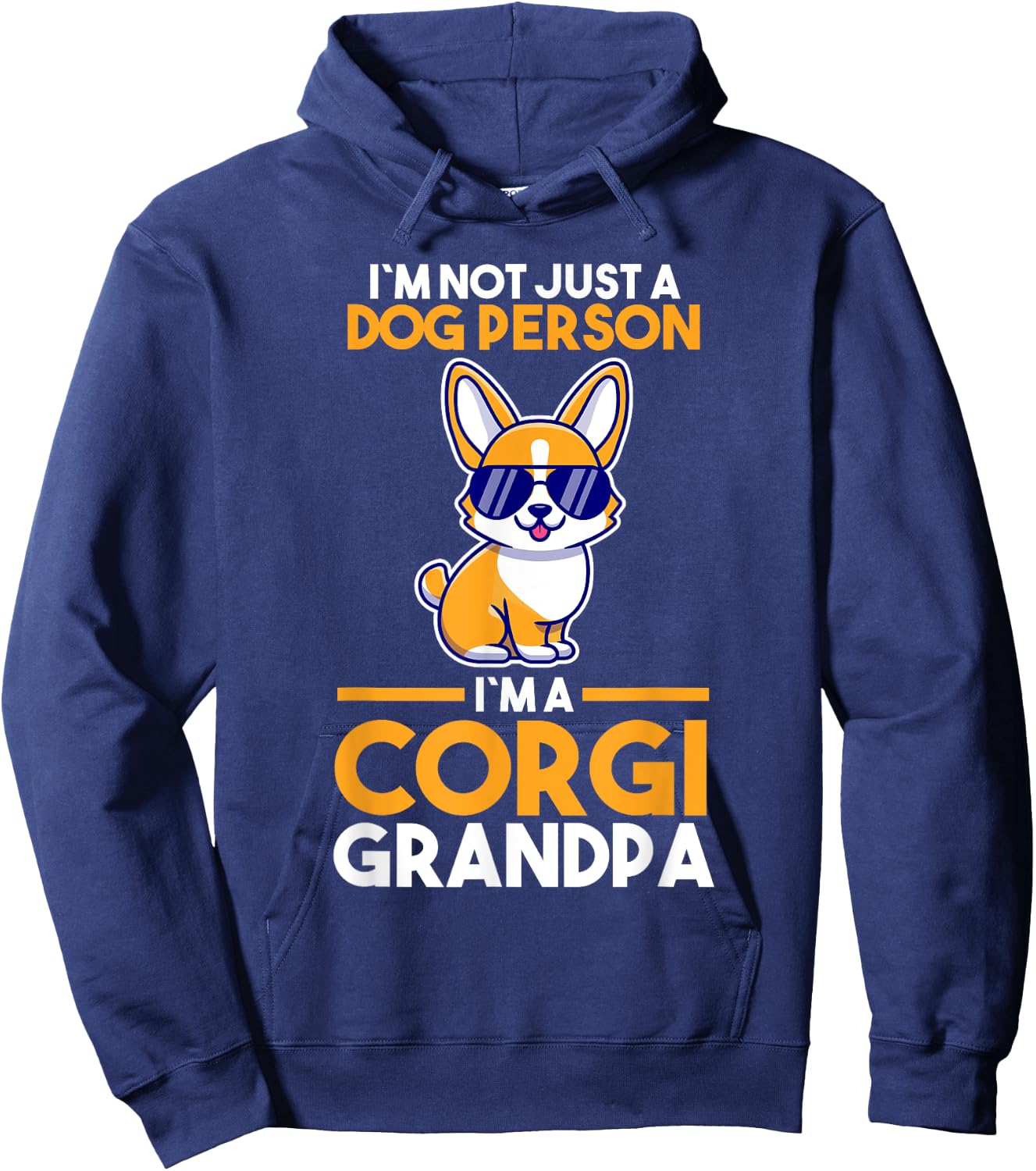 Dog Grandfather Corgi Grandpa Hoodie - Hoodie | Navy