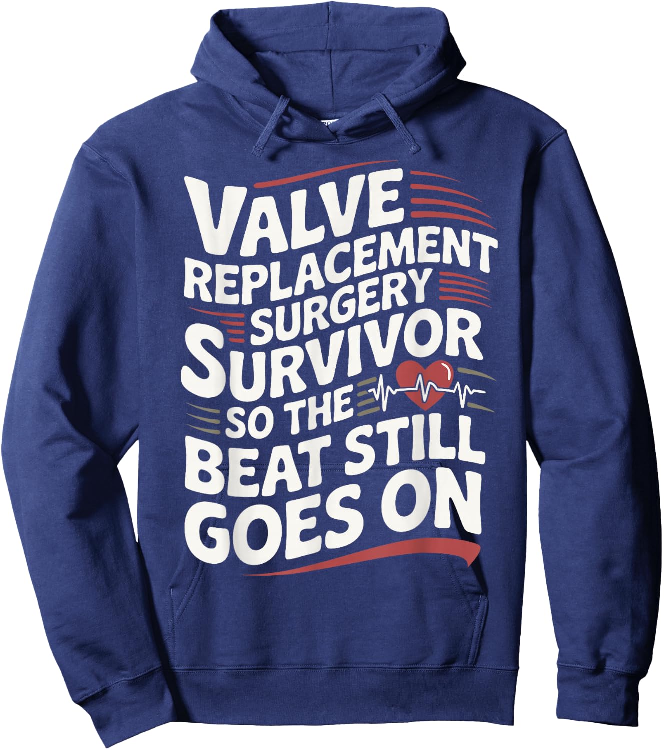 Aortic Valve Surgery Survivor Hoodie - Hoodie | Navy