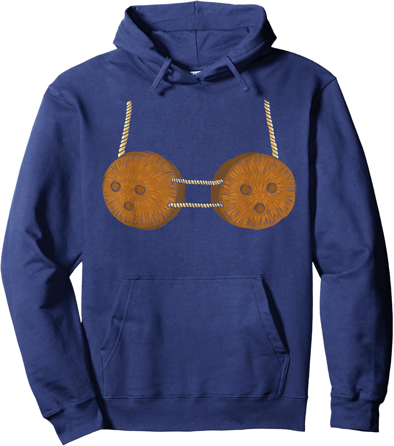 Coconut Bra Summer Beach Halloween Costume Hoodie - Hoodie | Navy