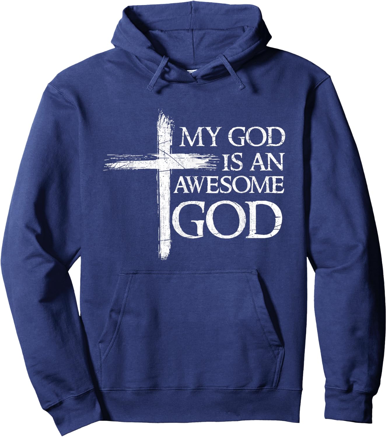 My God Is An Awesome God Prayer Hoodie - Hoodie | Navy