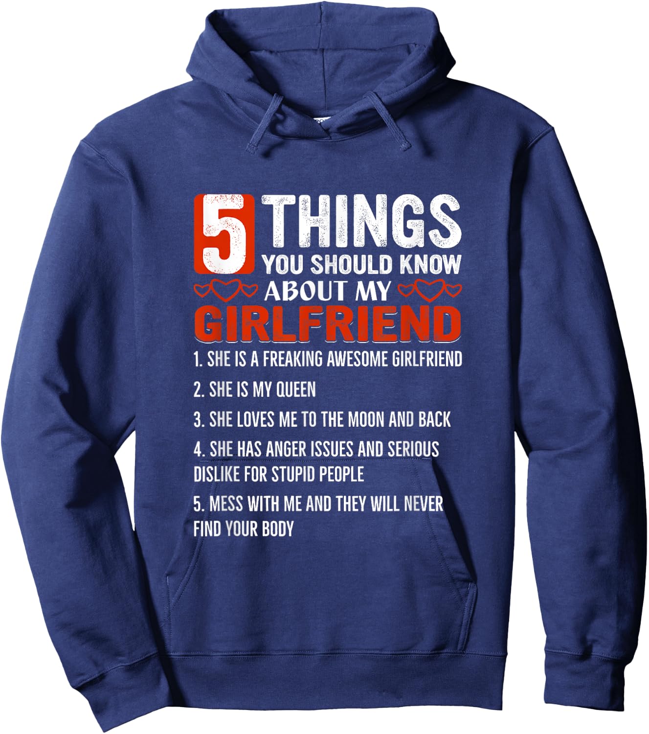 5 Things You Should Know About My Girlfriend Hoodie - Hoodie | Navy