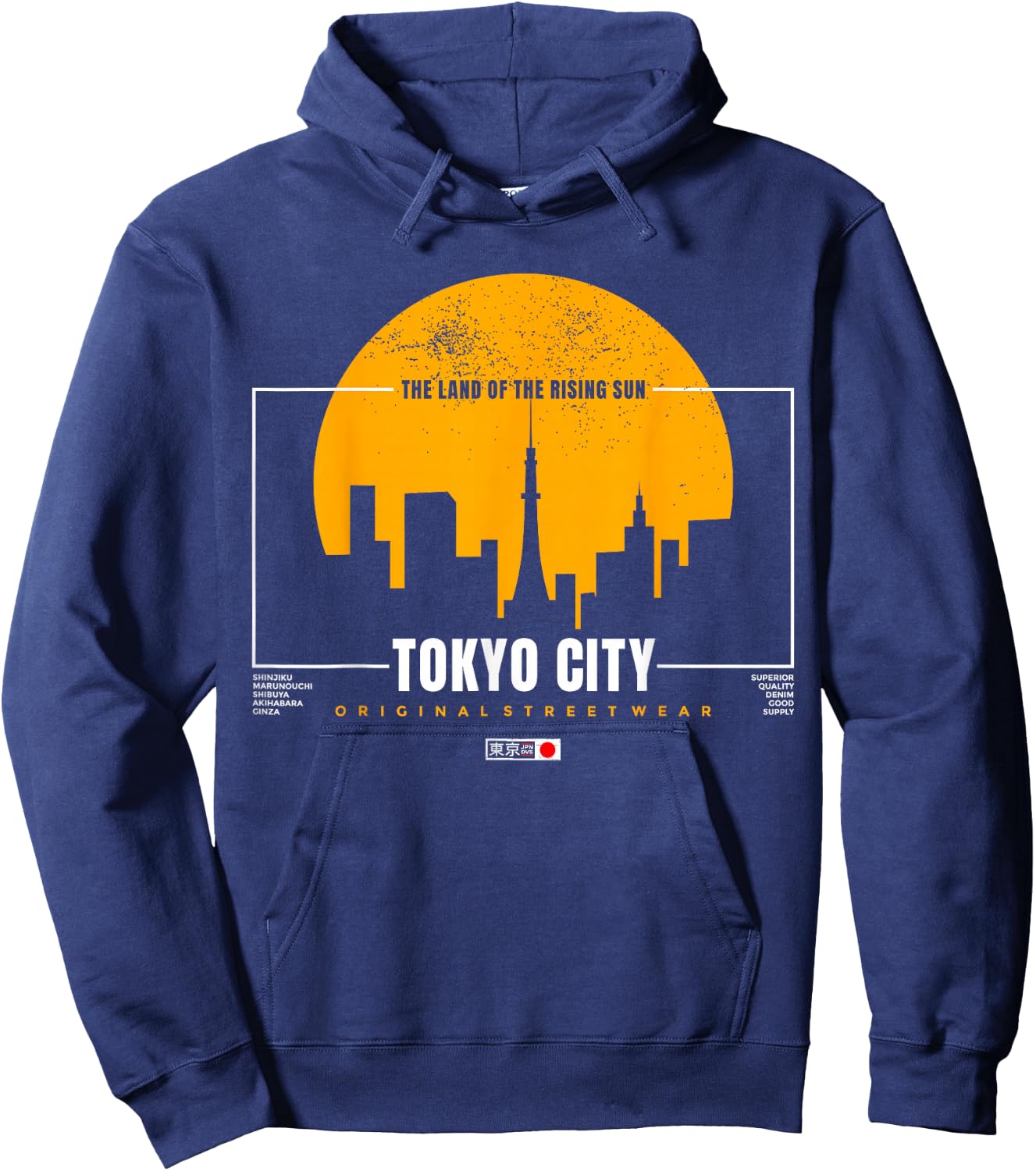 The Land Of The Rising Sun Tokyo City Hoodie - Hoodie | Navy