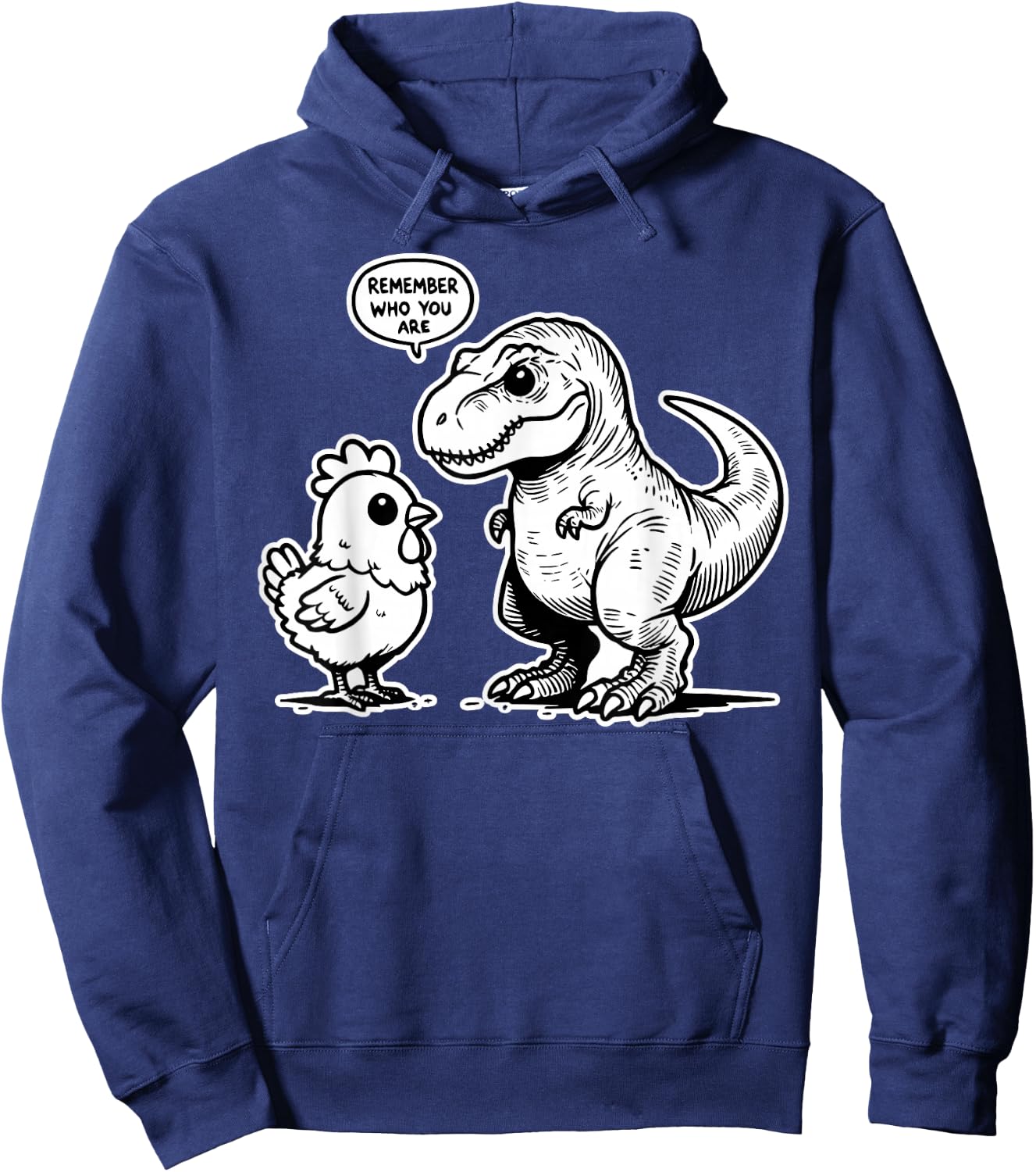 Funny Dinosaur Chicken Evolution Paleo Humor Hoodie - Hoodie | Navy