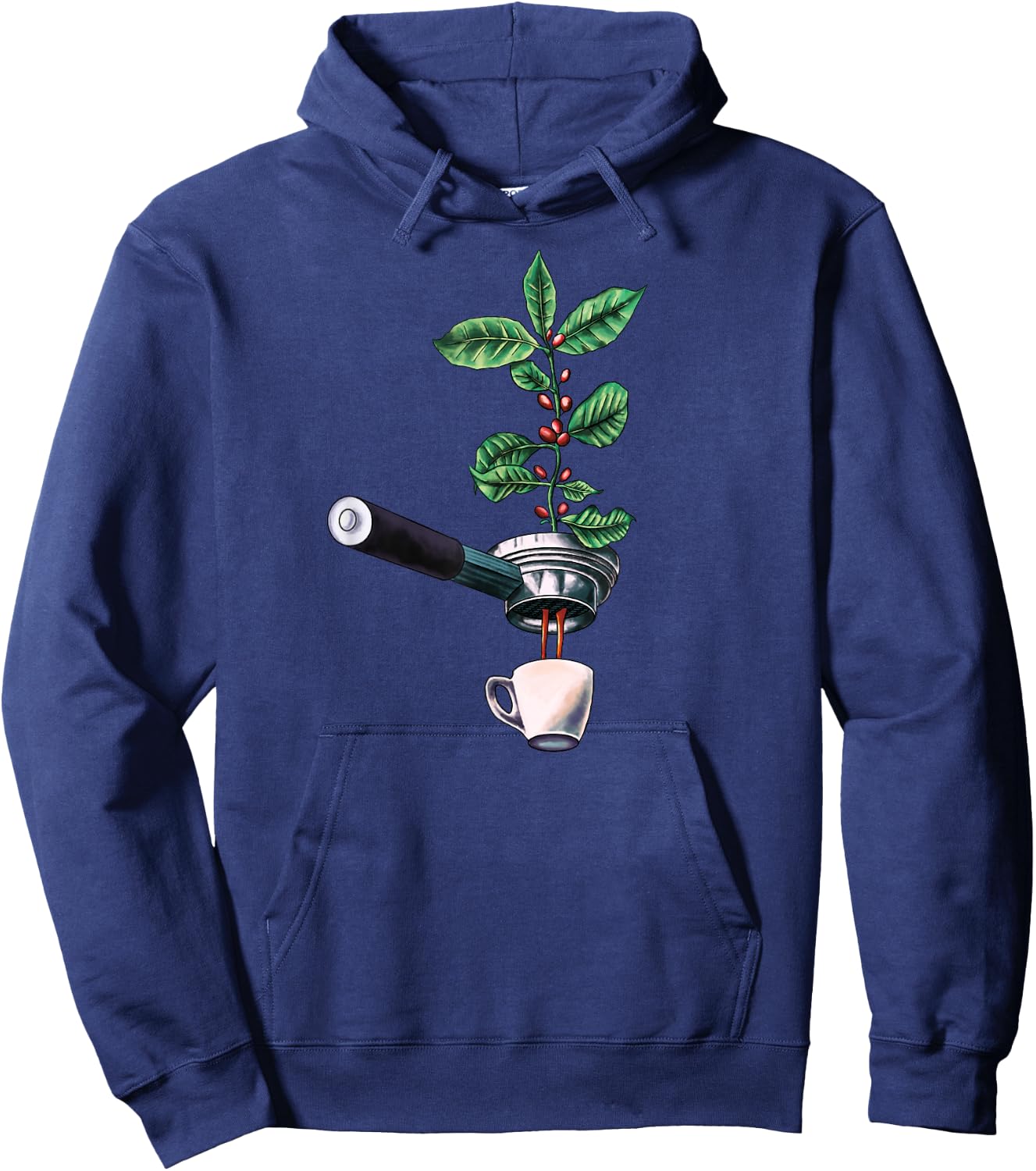 Coffee Plant Espresso Barista Hoodie - Hoodie | Navy