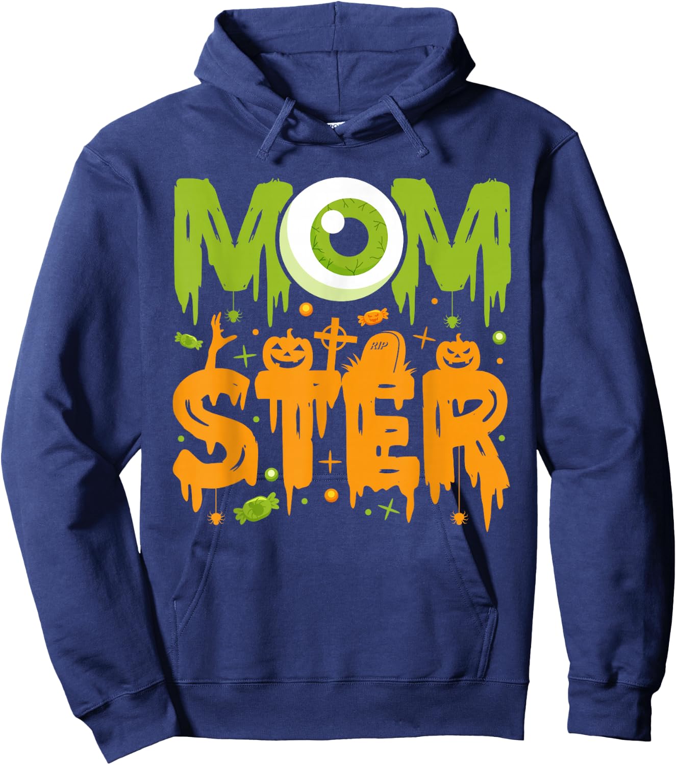Halloween Costume Momster spooky Halloween Hoodie - Hoodie | Navy