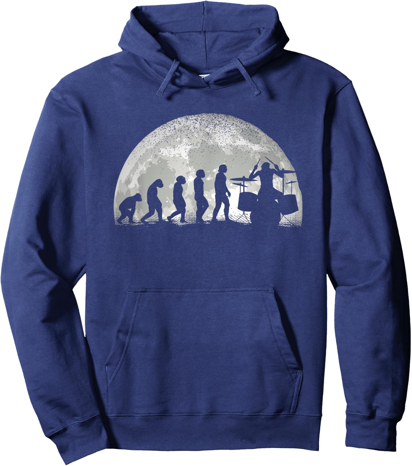 Drums Drumming Evolution , black Hoodie - Hoodie | Navy