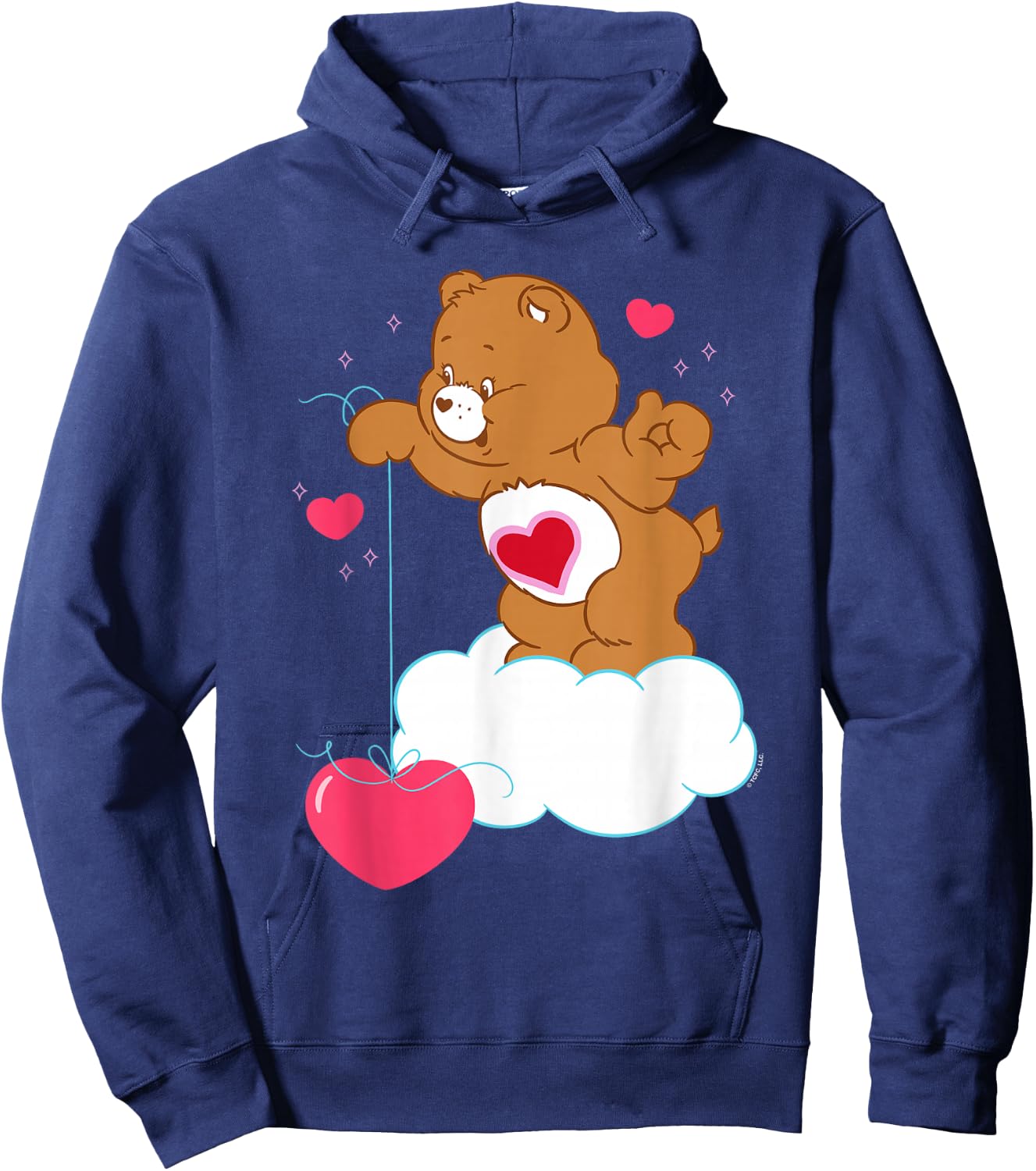 Care Bears Tenderheart Bear Fishing Hearts Hoodie - Hoodie | Navy
