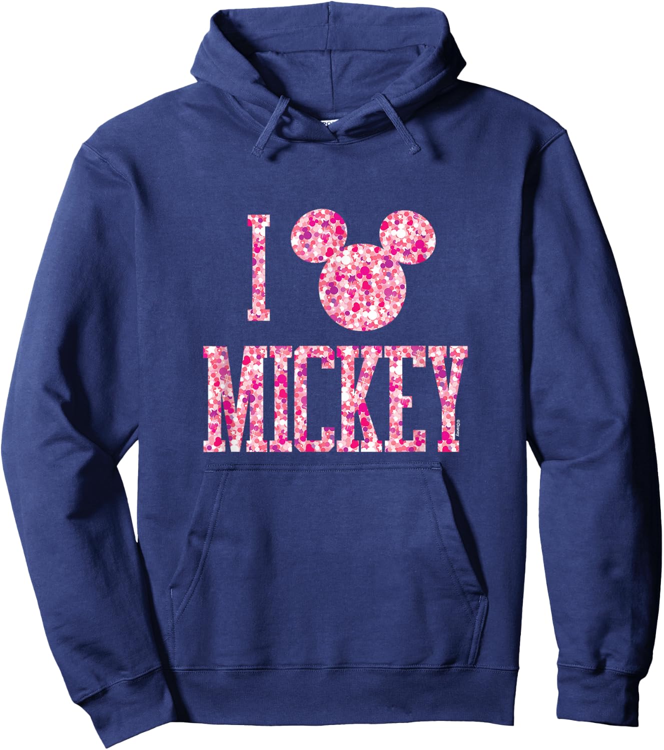 Mickey Mouse - I Love Mickey Sparkle Pattern Hoodie - Hoodie | Navy