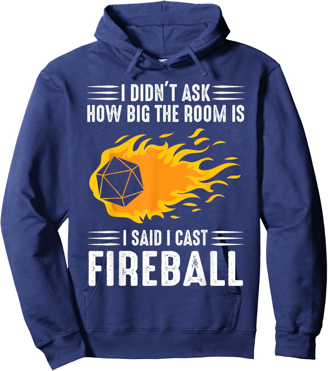 I Cast Fireball Wizard Sorcerer DM TTRPG Hoodie - Hoodie | Navy