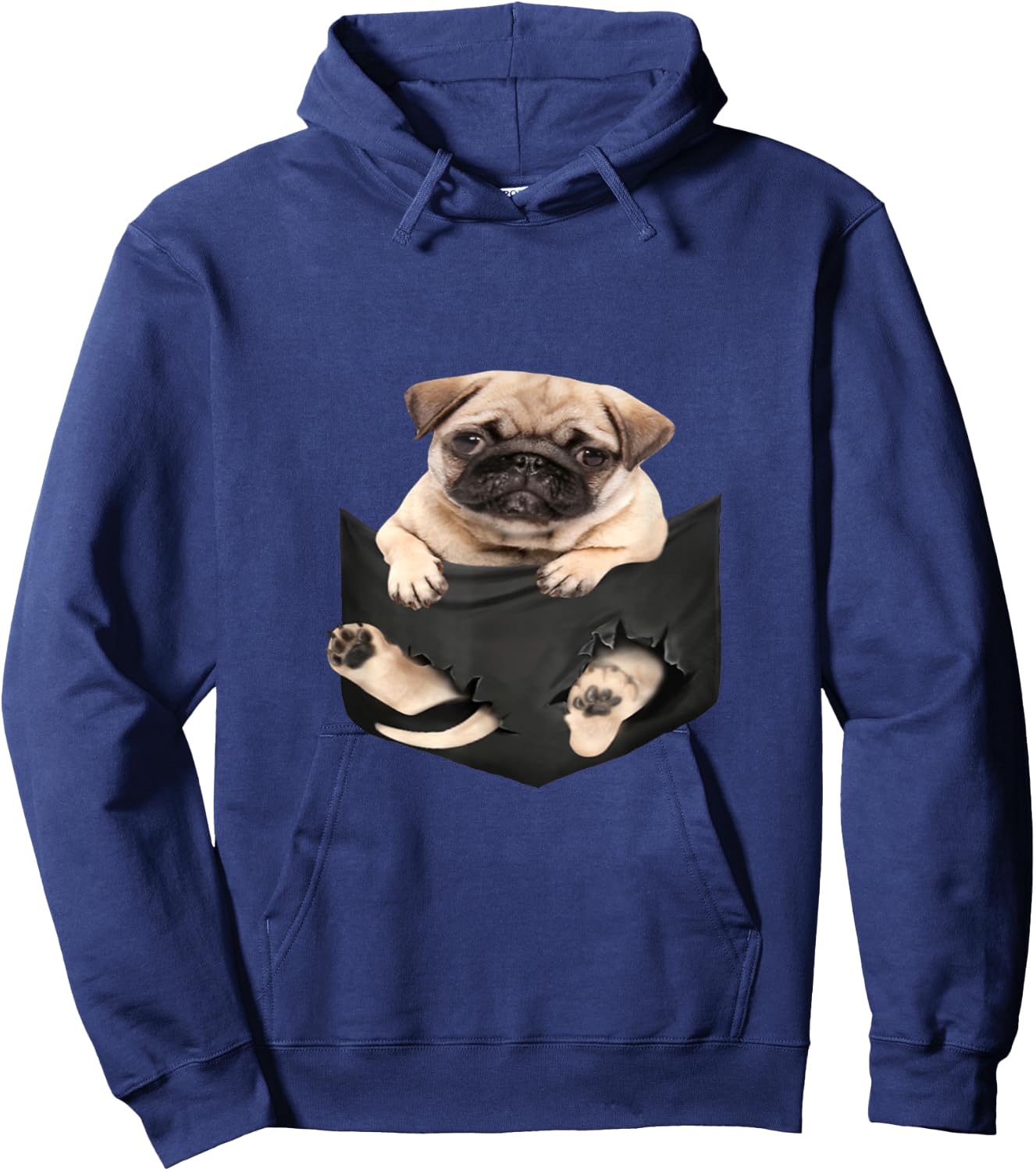 Dog Lover Gifts Pug in Bag Hoodie - Hoodie | Navy