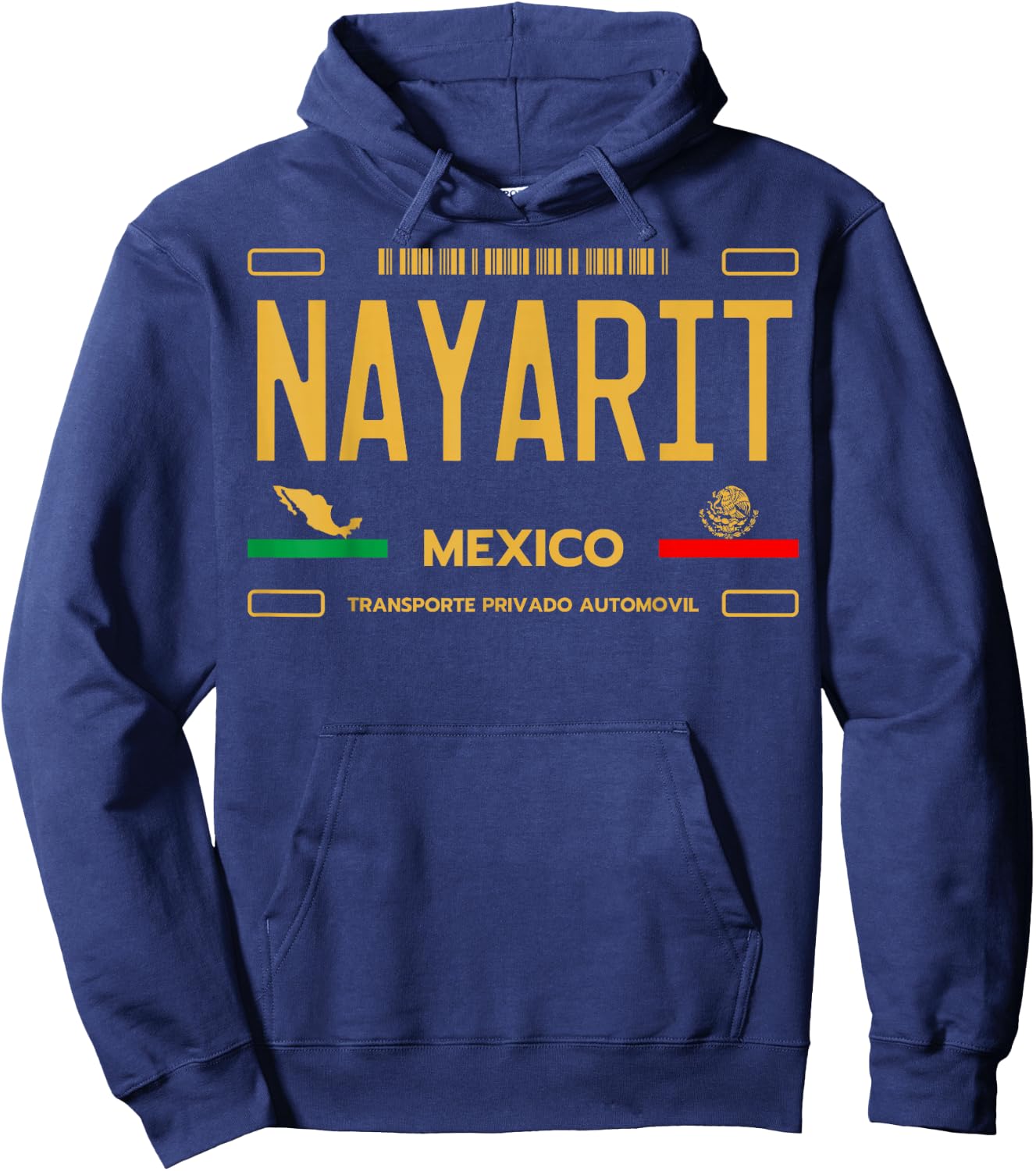 Nayarit License Plate Aesthetic, Nayarit Hoodie - Hoodie | Navy